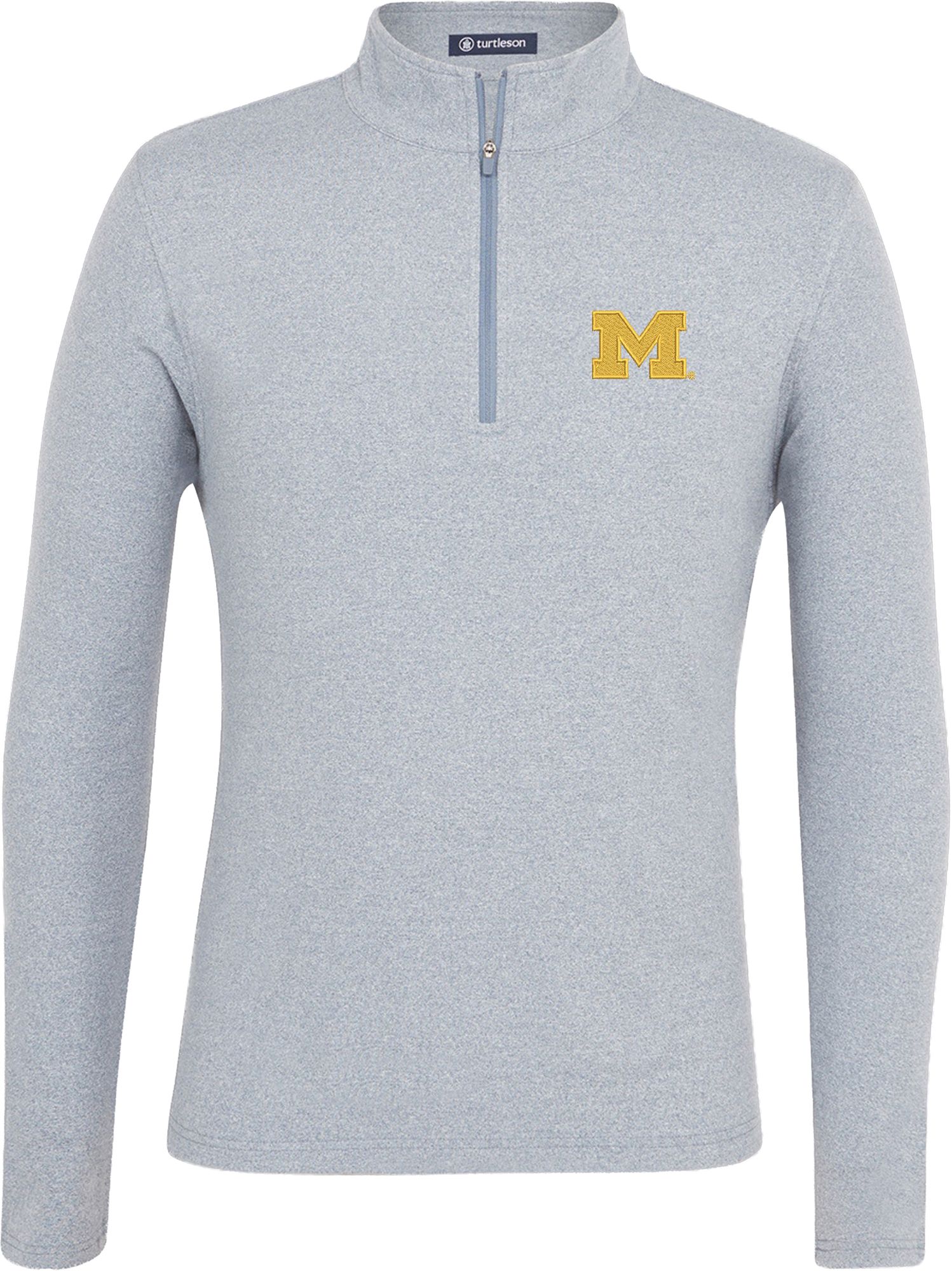 Turtleson Men's Michigan Wolverines Blue Circo Quarter-Zip Jacket
