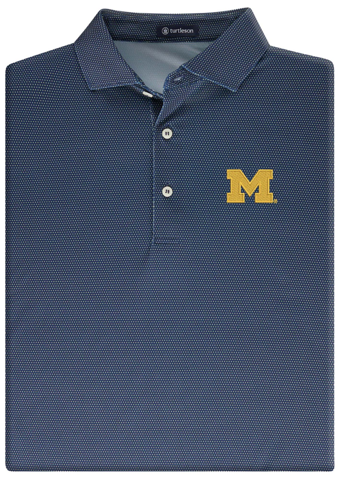 Turtleson Men's Michigan Wolverines Blue Alex Polo