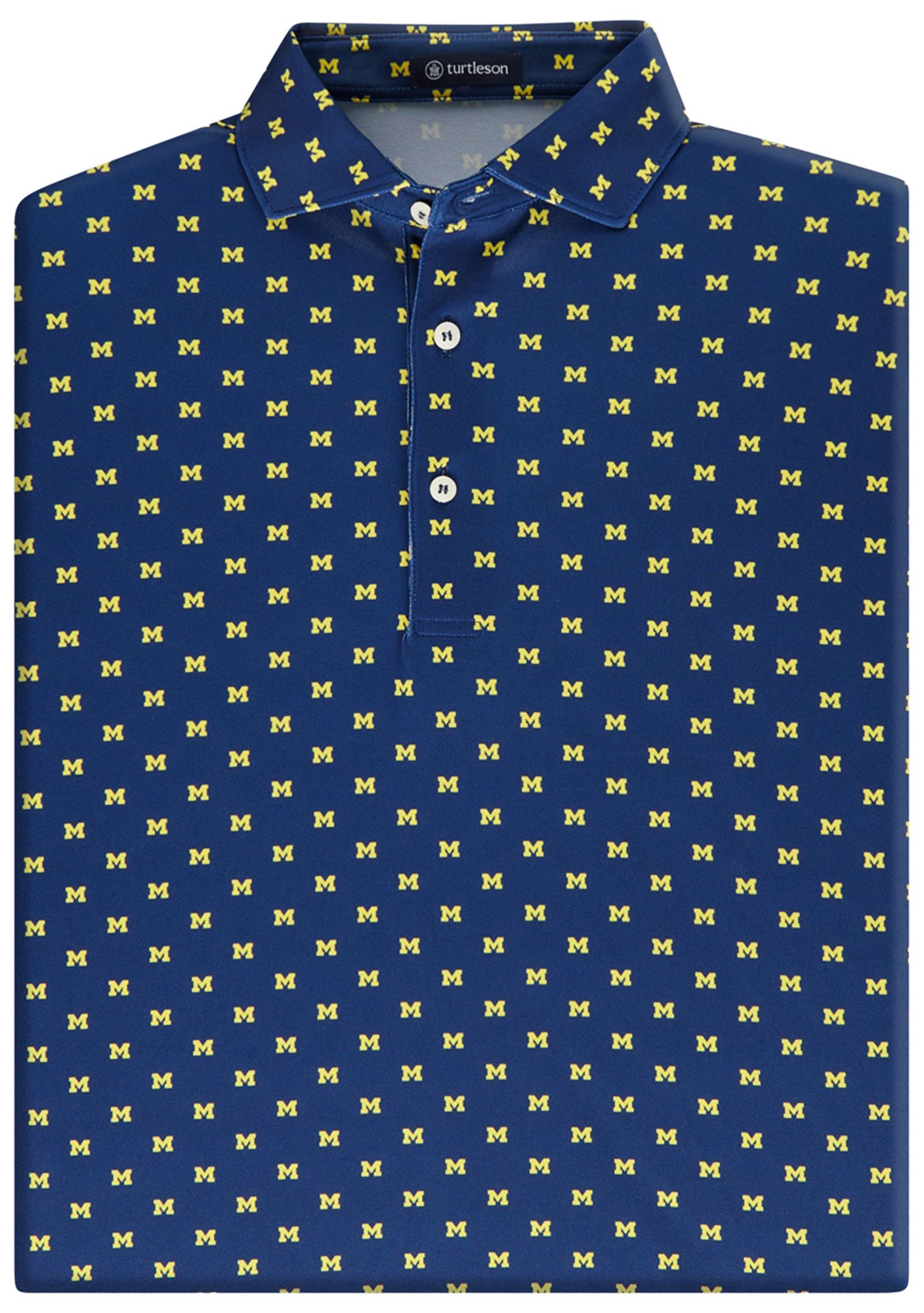 Turtleson Men's Michigan Wolverines Navy Game Day Polo