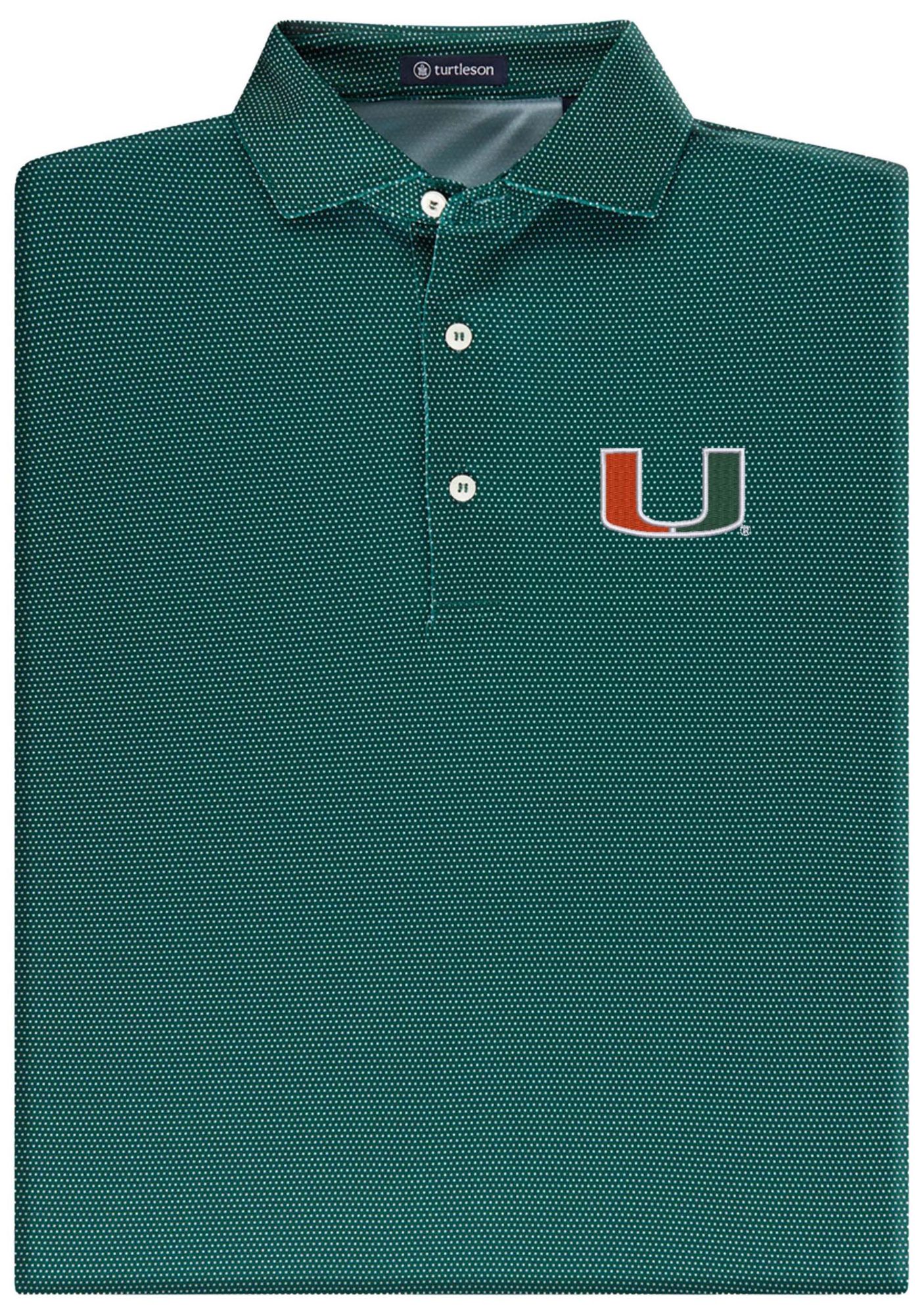 Turtleson Men's Miami Hurricanes Forest Alex Polo
