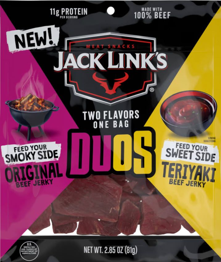 Jacklinks Original and Teriyaki Duos Beef Jerky – 2.85 oz.