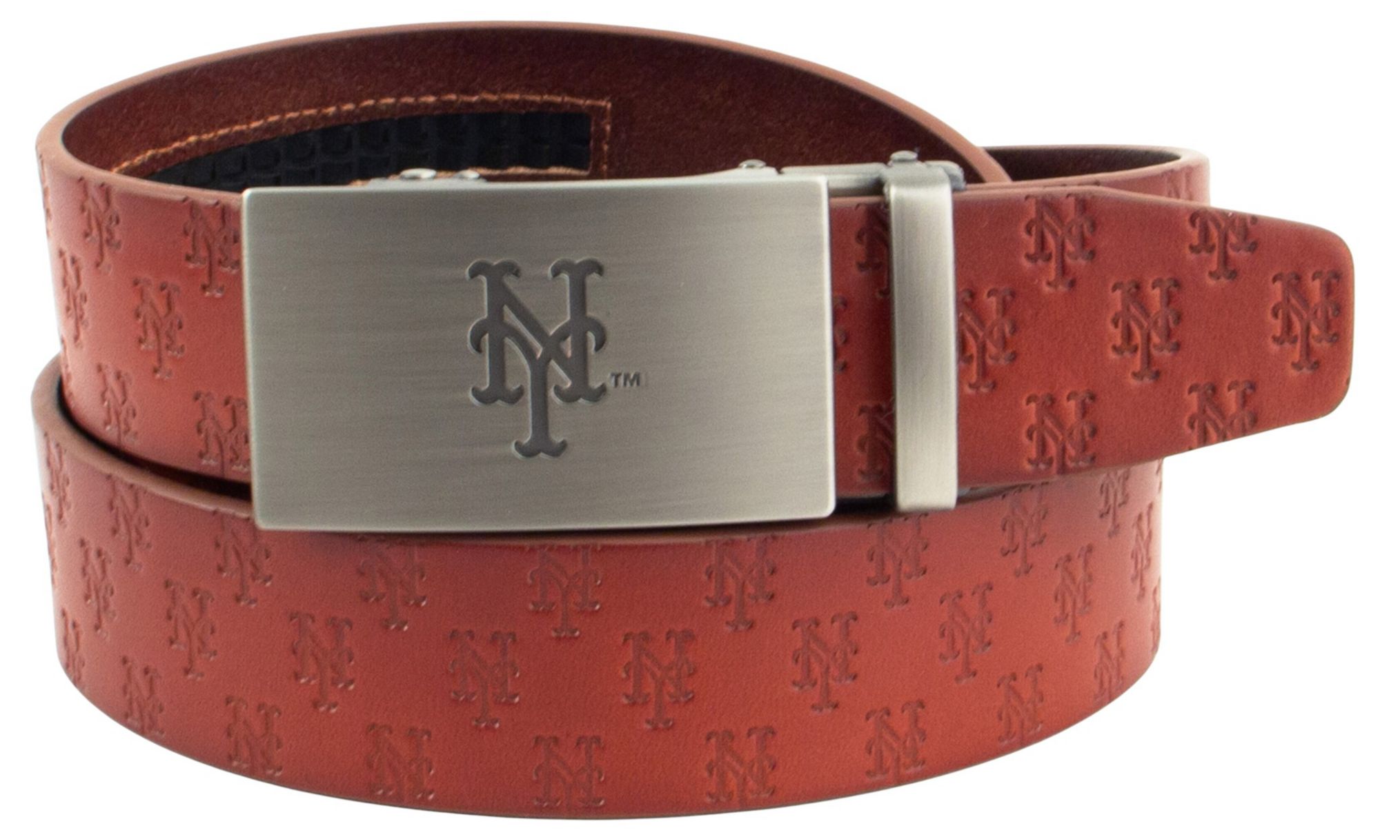 Eagles Wings Adult New York Mets Brown Ratchet Belt