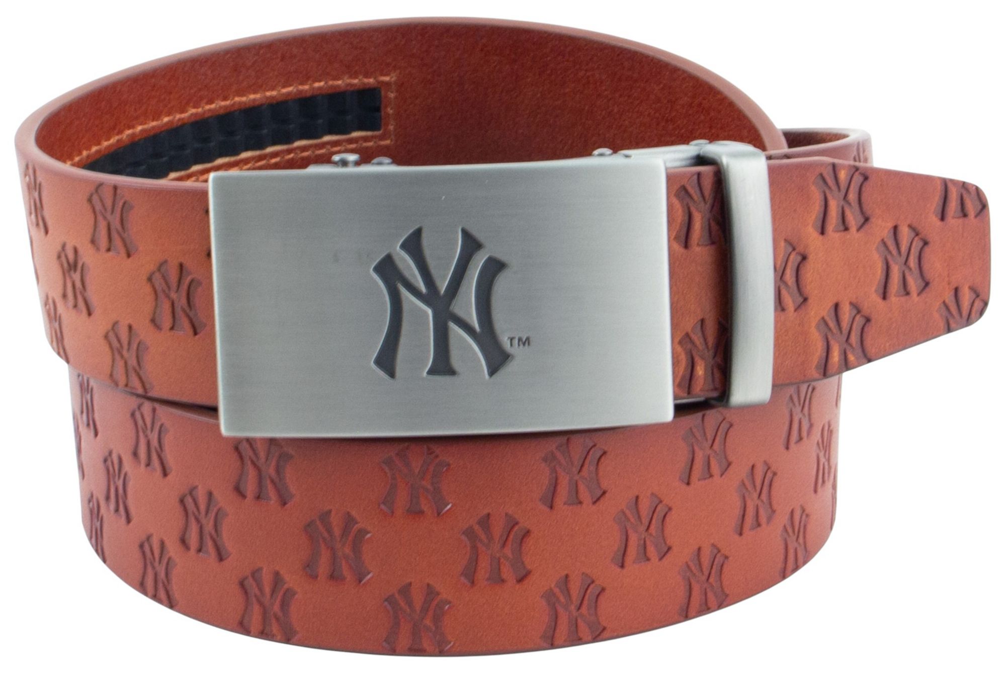 Eagles Wings Adult New York Yankees Brown Ratchet Belt