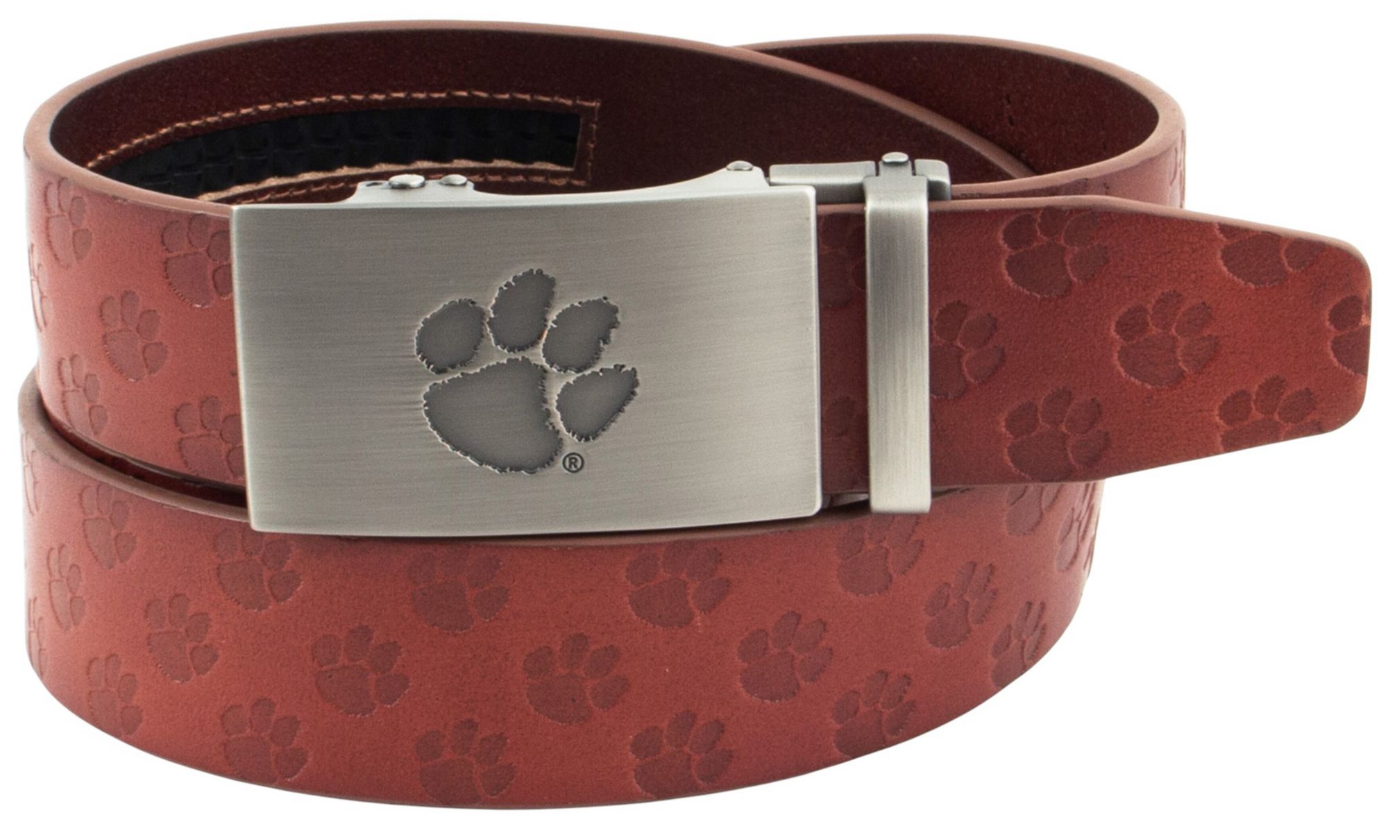 Eagles Wings Adult Clemson Tigers Brown Ratchet Belt