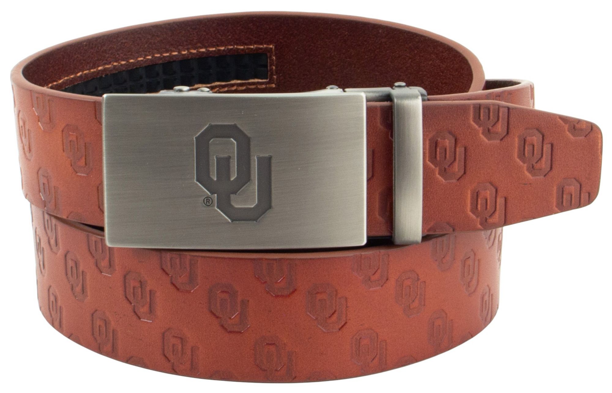 Eagles Wings Adult Oklahoma Sooners Brown Ratchet Belt