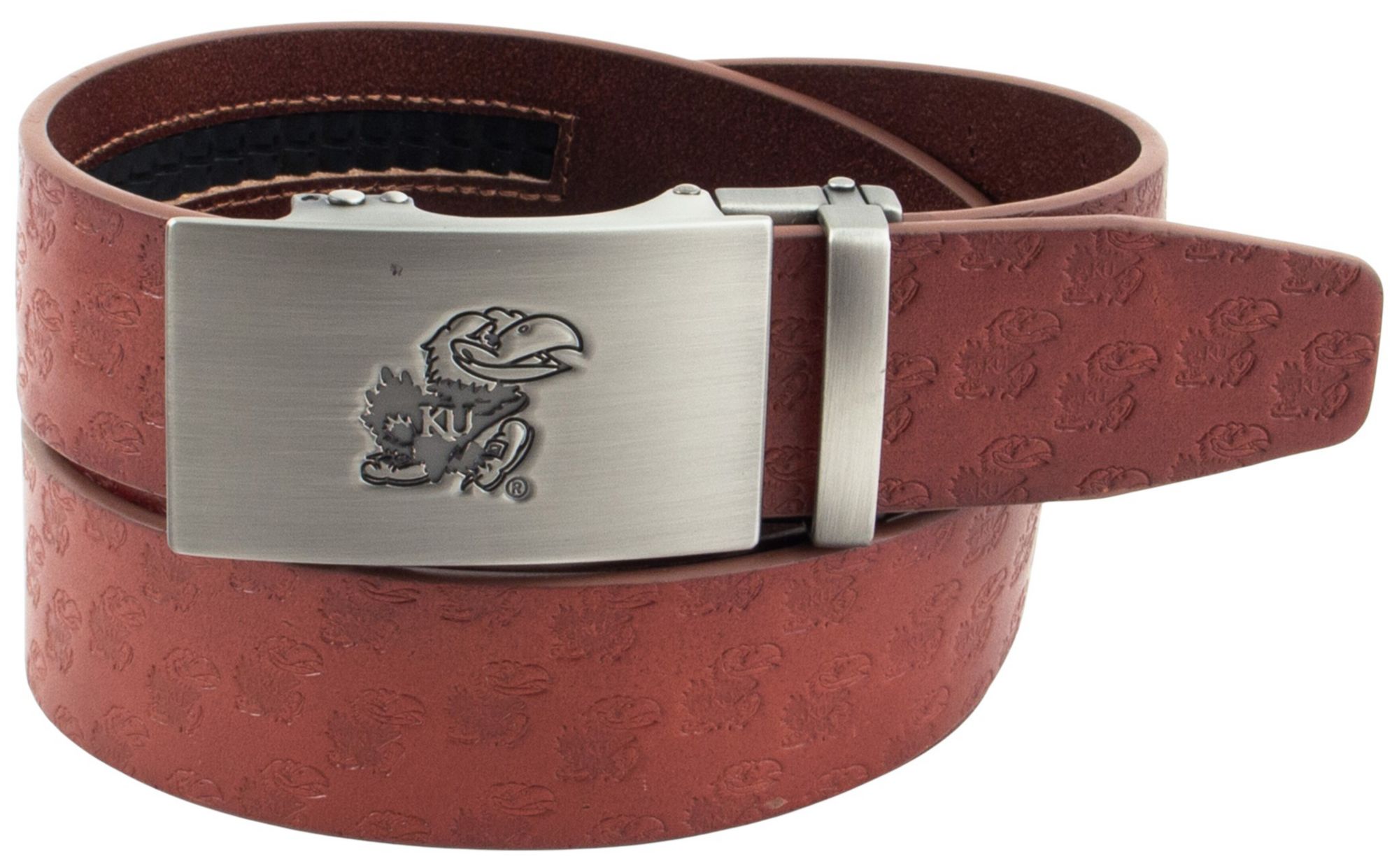 Eagles Wings Adult Kansas Jayhawks Brown Ratchet Belt