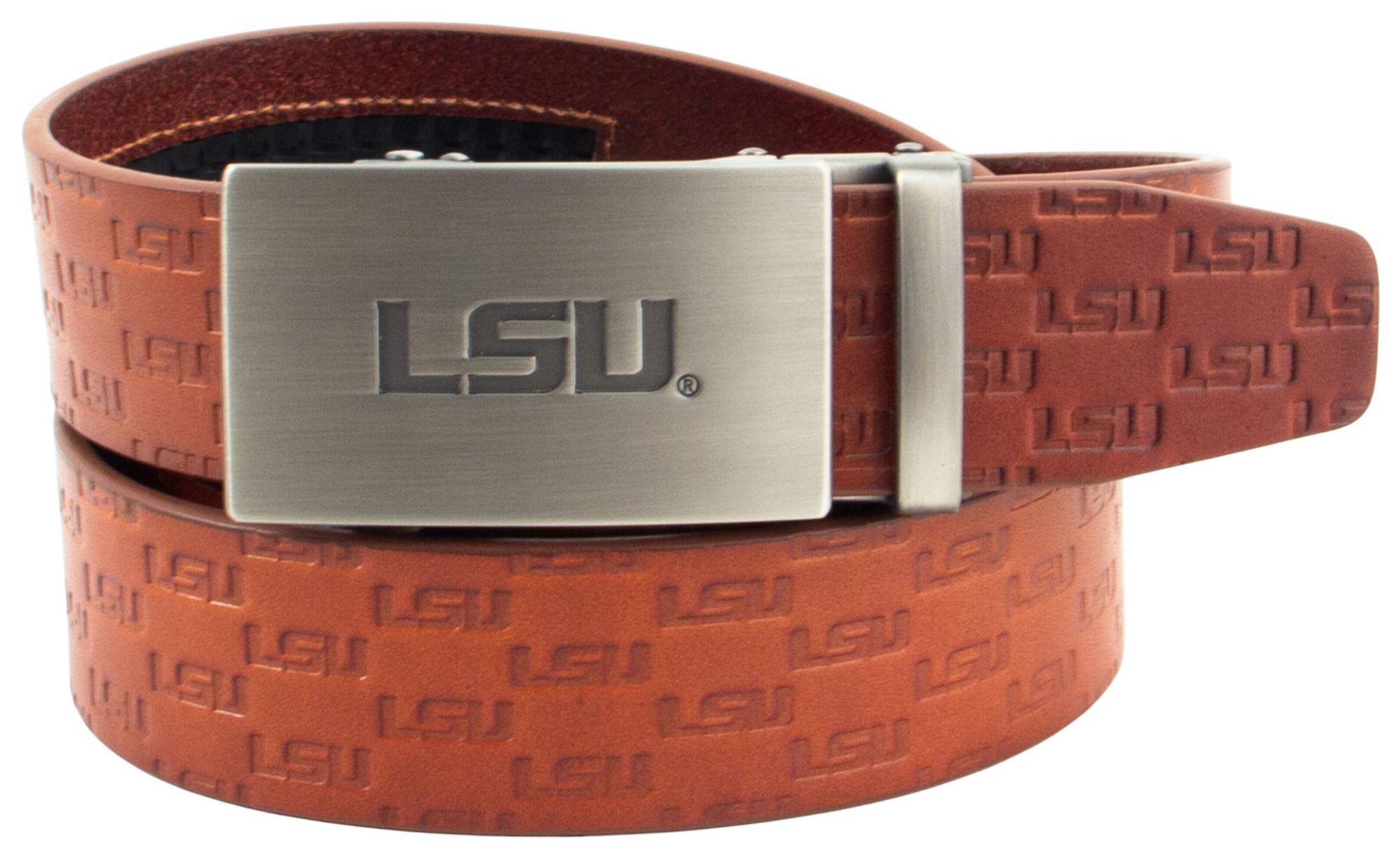 Eagles Wings Adult LSU Tigers Brown Ratchet Belt