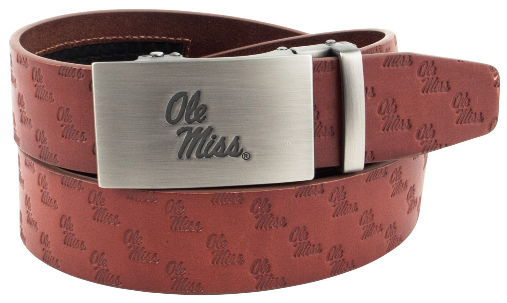 Eagles Wings Adult Ole Miss Rebels Brown Ratchet Belt