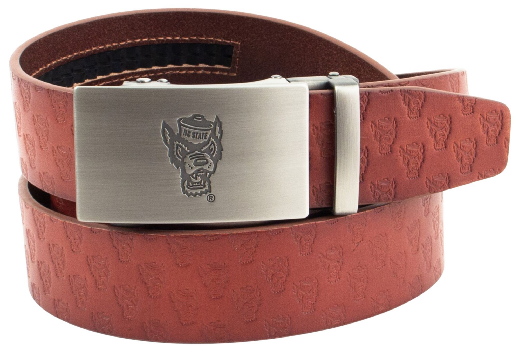 Eagles Wings Adult North Carolina State Wolfpack Brown Ratchet Belt