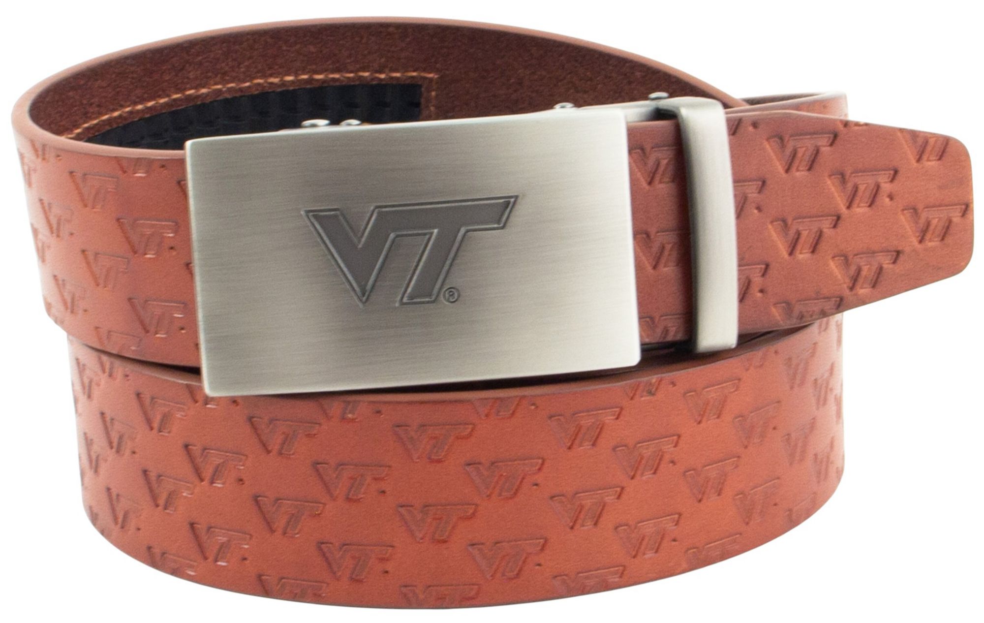 Eagles Wings Adult Virginia Tech Hokies Brown Ratchet Belt