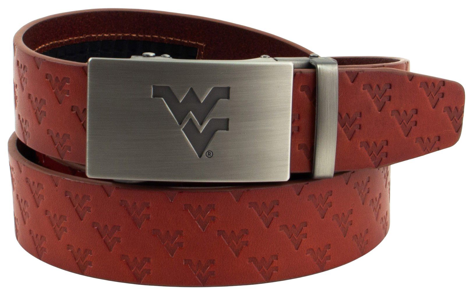 Eagles Wings Adult West Virginia Mountaineers Brown Ratchet Belt
