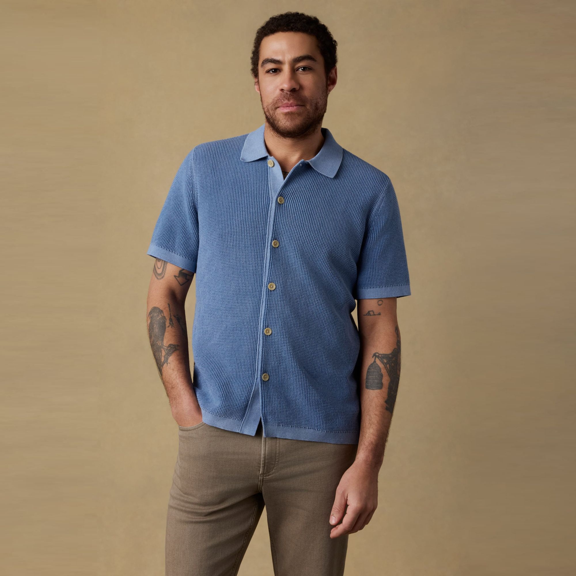 Faherty  Men's Sunwashed Sweater Shirt