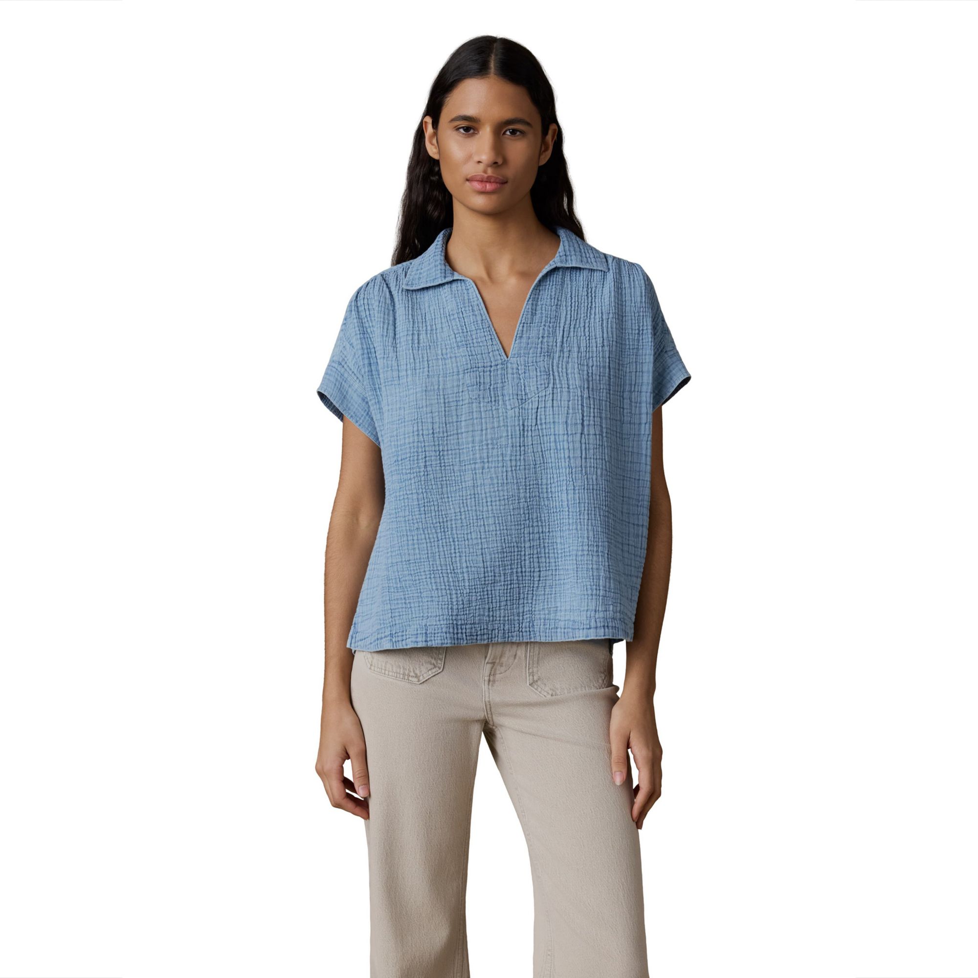 Faherty Women's Dune Cotton Gauze Zoe Top