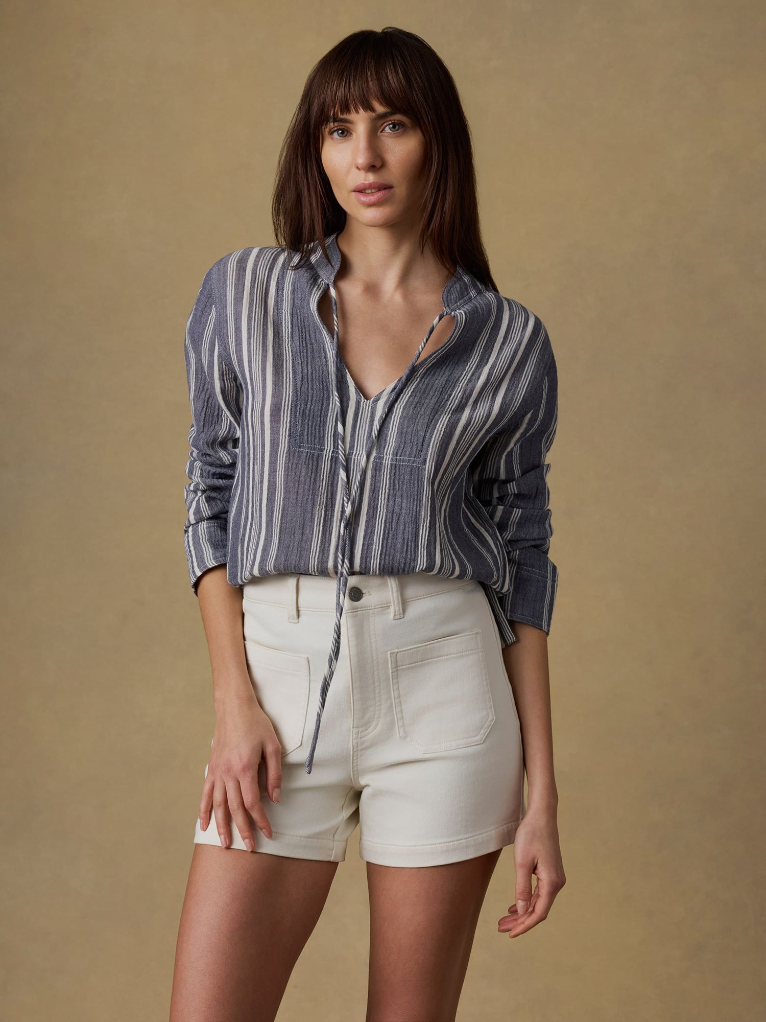 Faherty Women's Dune Cotton Gauze Harbor Top