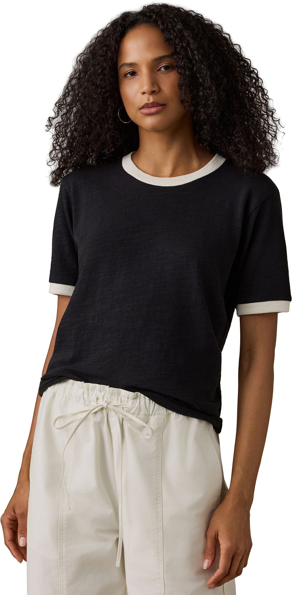 Faherty Women's Sunwashed Slub Camp T-Shirt