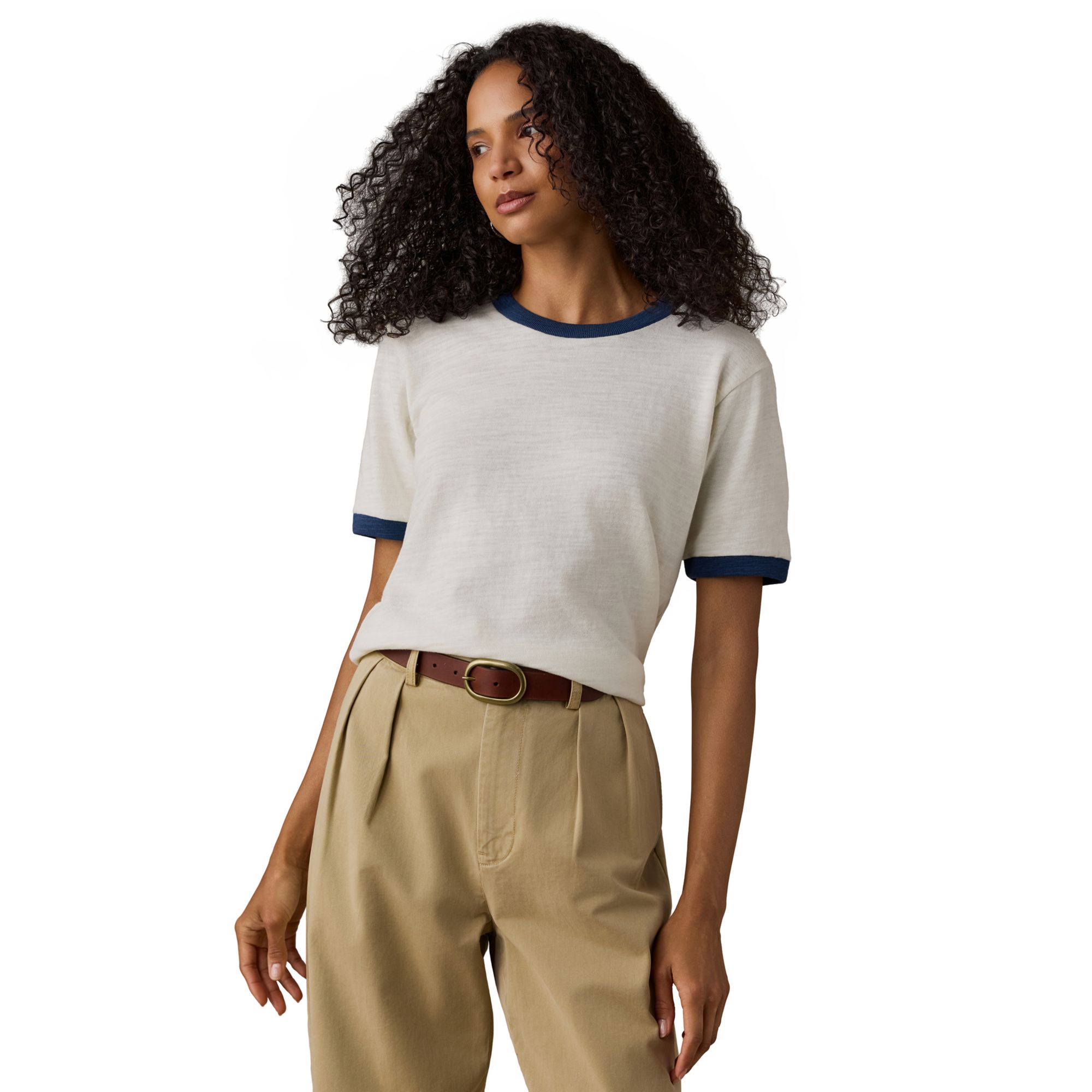 Faherty Women's Sunwashed Slub Camp T-Shirt