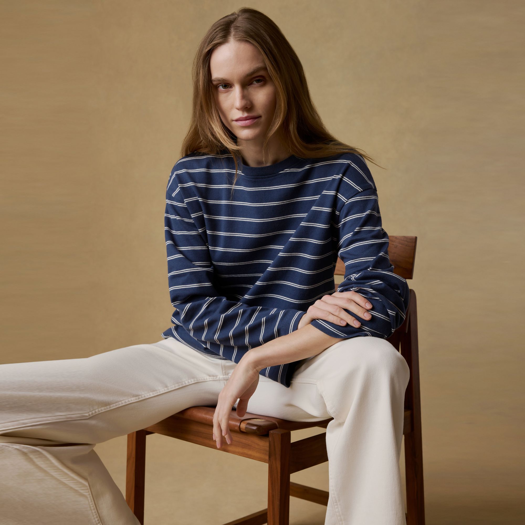 Faherty Women's Sport Jersey Long Sleeve Vintage T-shirt