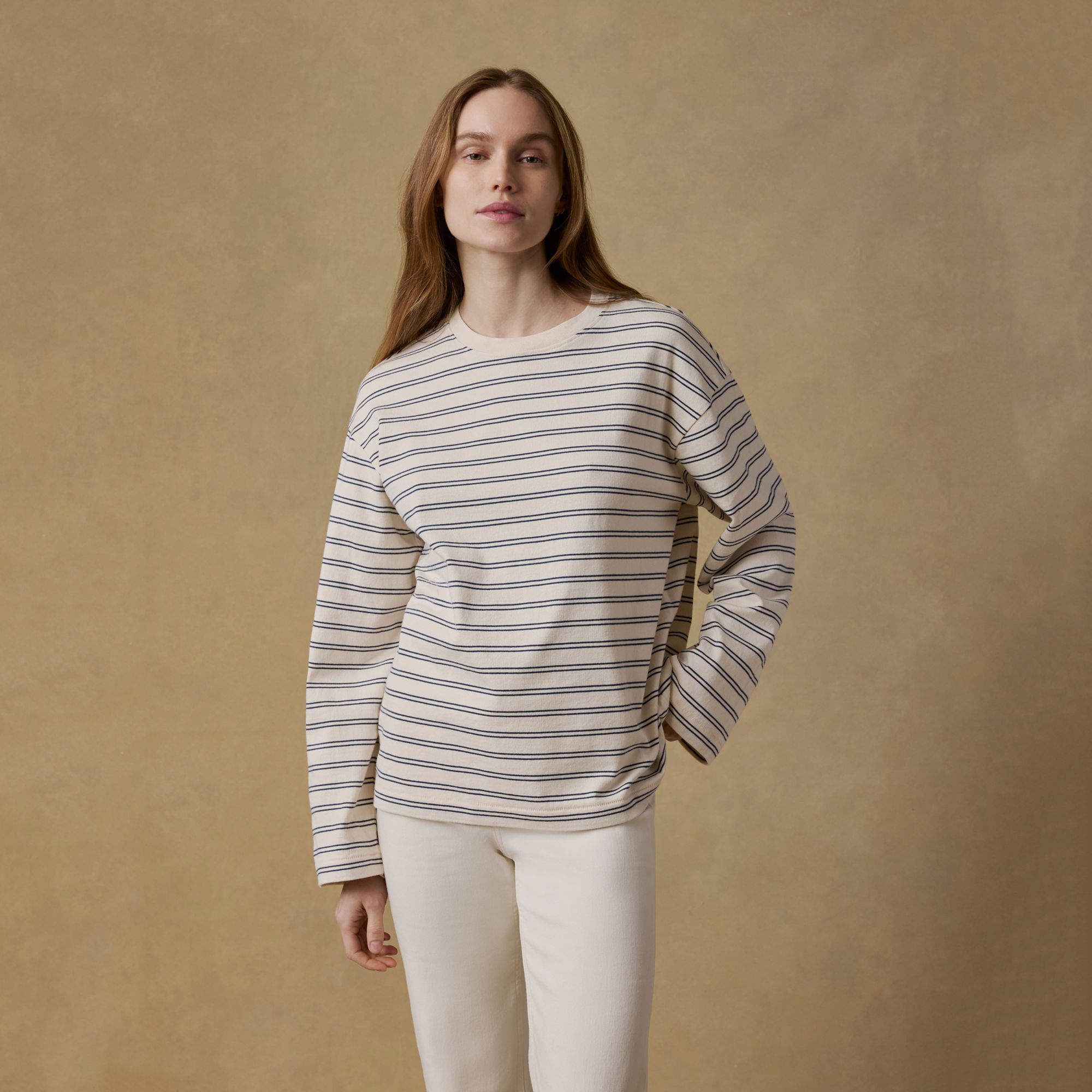 Faherty Women's Sport Jersey Long Sleeve Vintage T-shirt