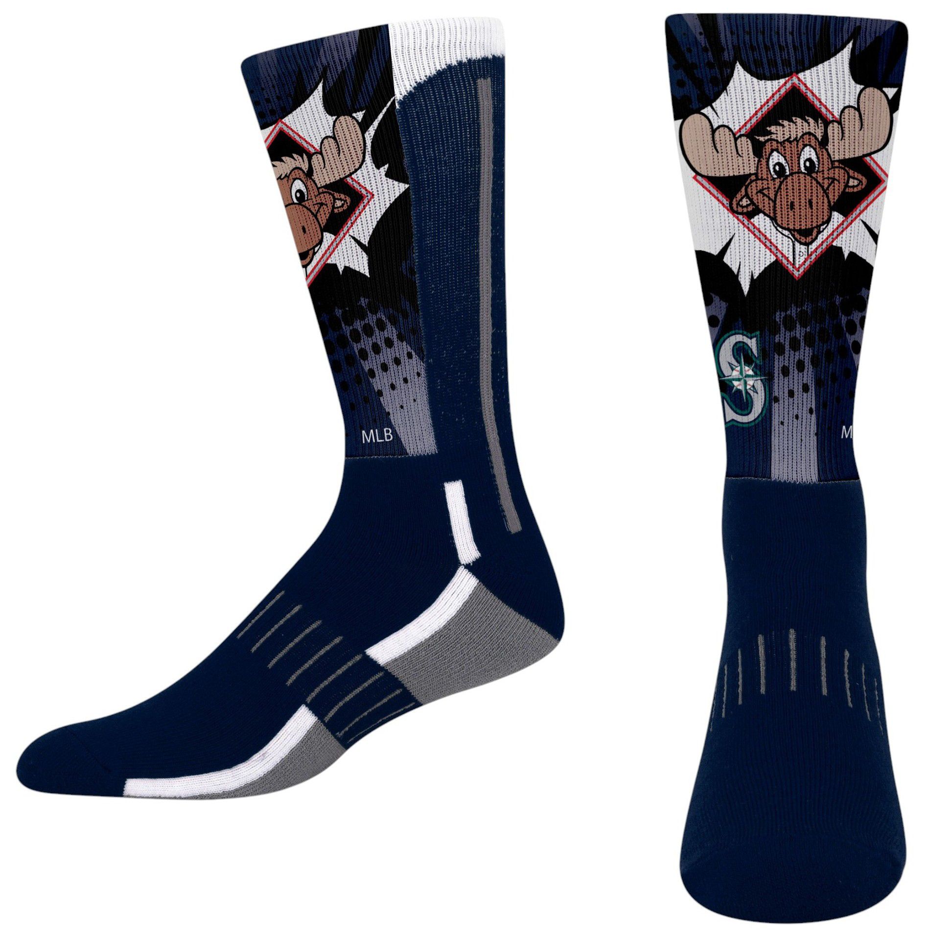 For Bare Feet Youth Seattle Mariners Mascot Kapow Socks