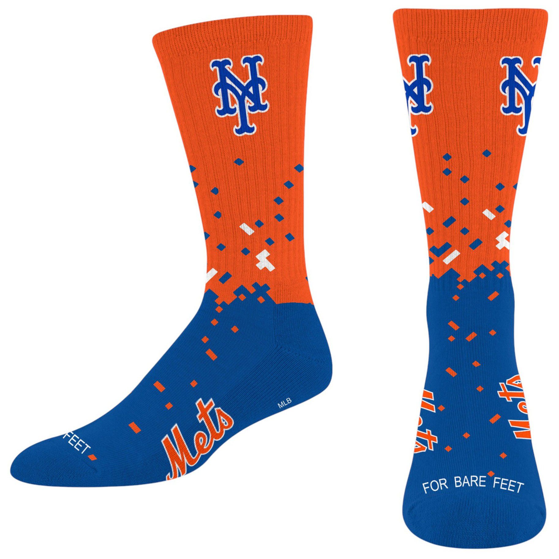 For Bare Feet Adult New York Mets Socks