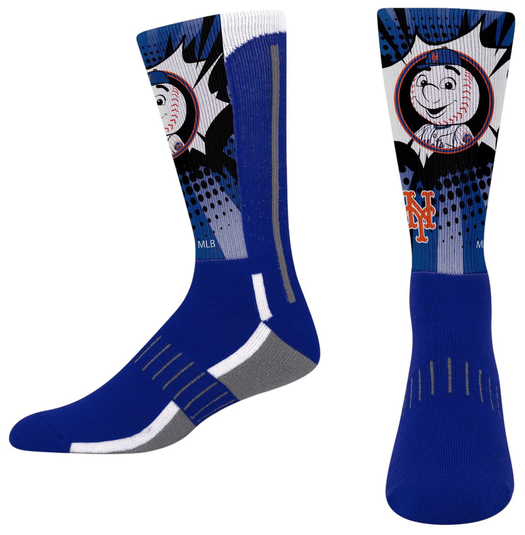 For Bare Feet Youth New York Mets Mascot Kapow Socks