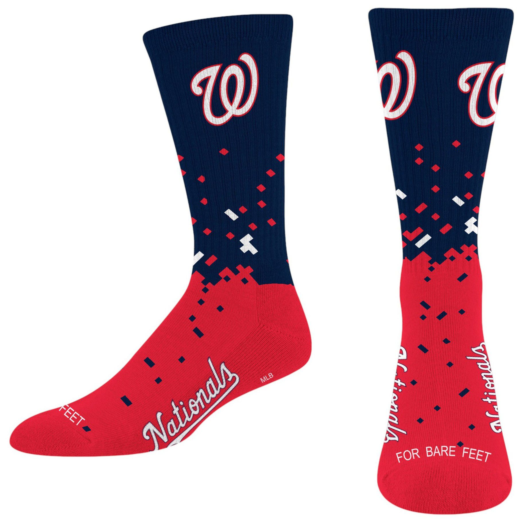 For Bare Feet Adult Washington Nationals Socks