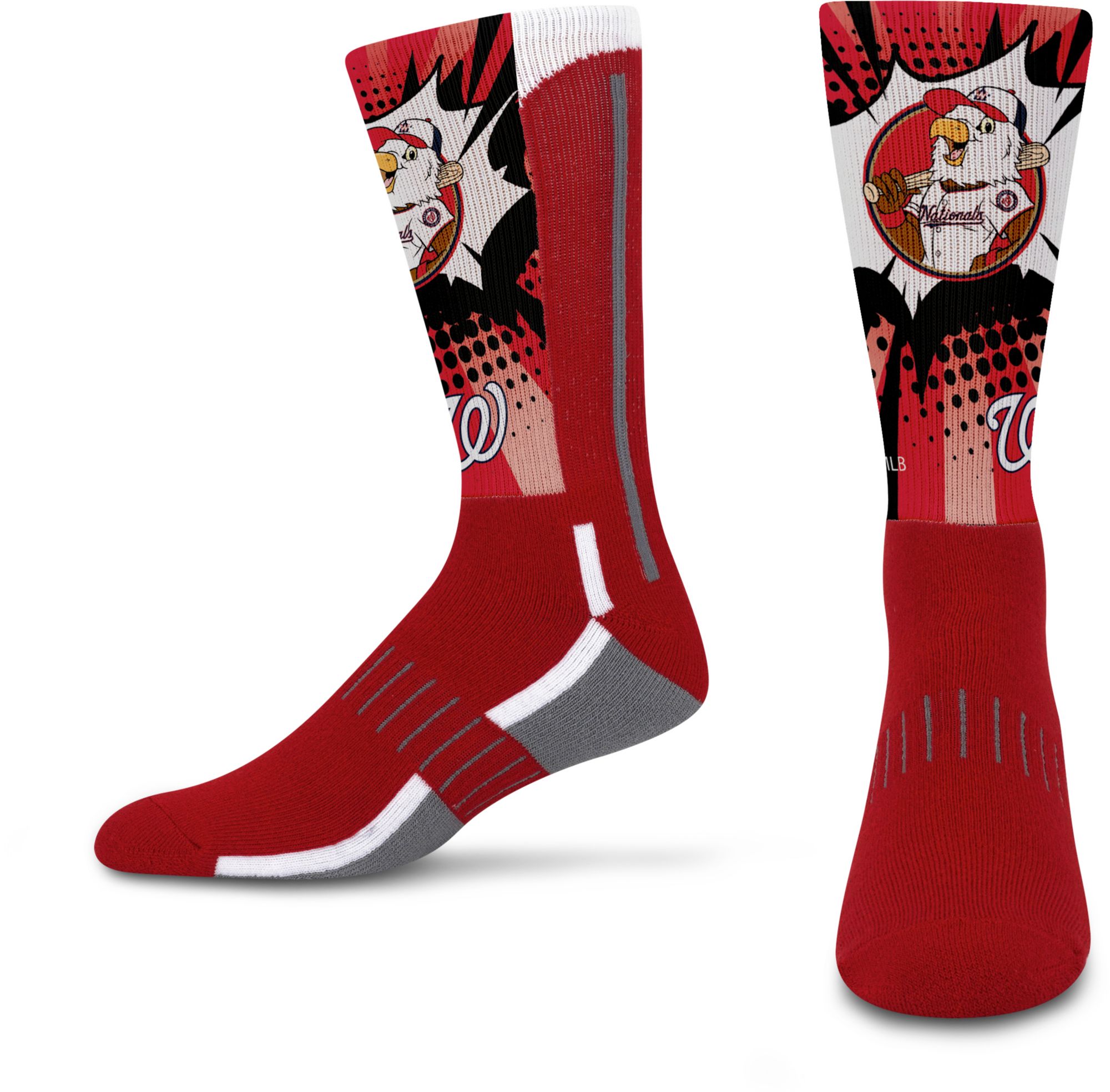 For Bare Feet Adult Washington Nationals Mascot Kapow Socks