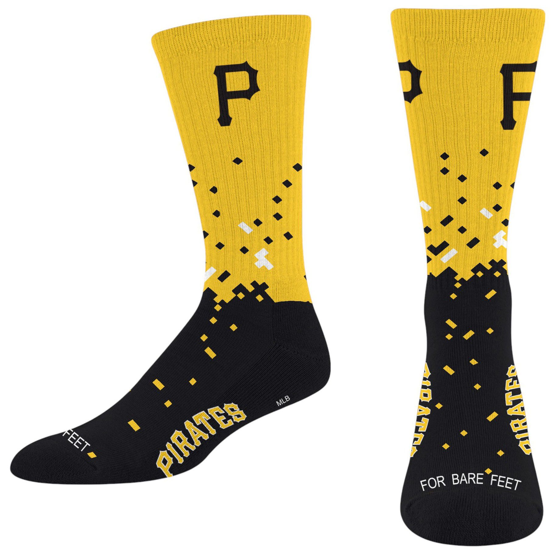 For Bare Feet Adult Pittsburgh Pirates Socks