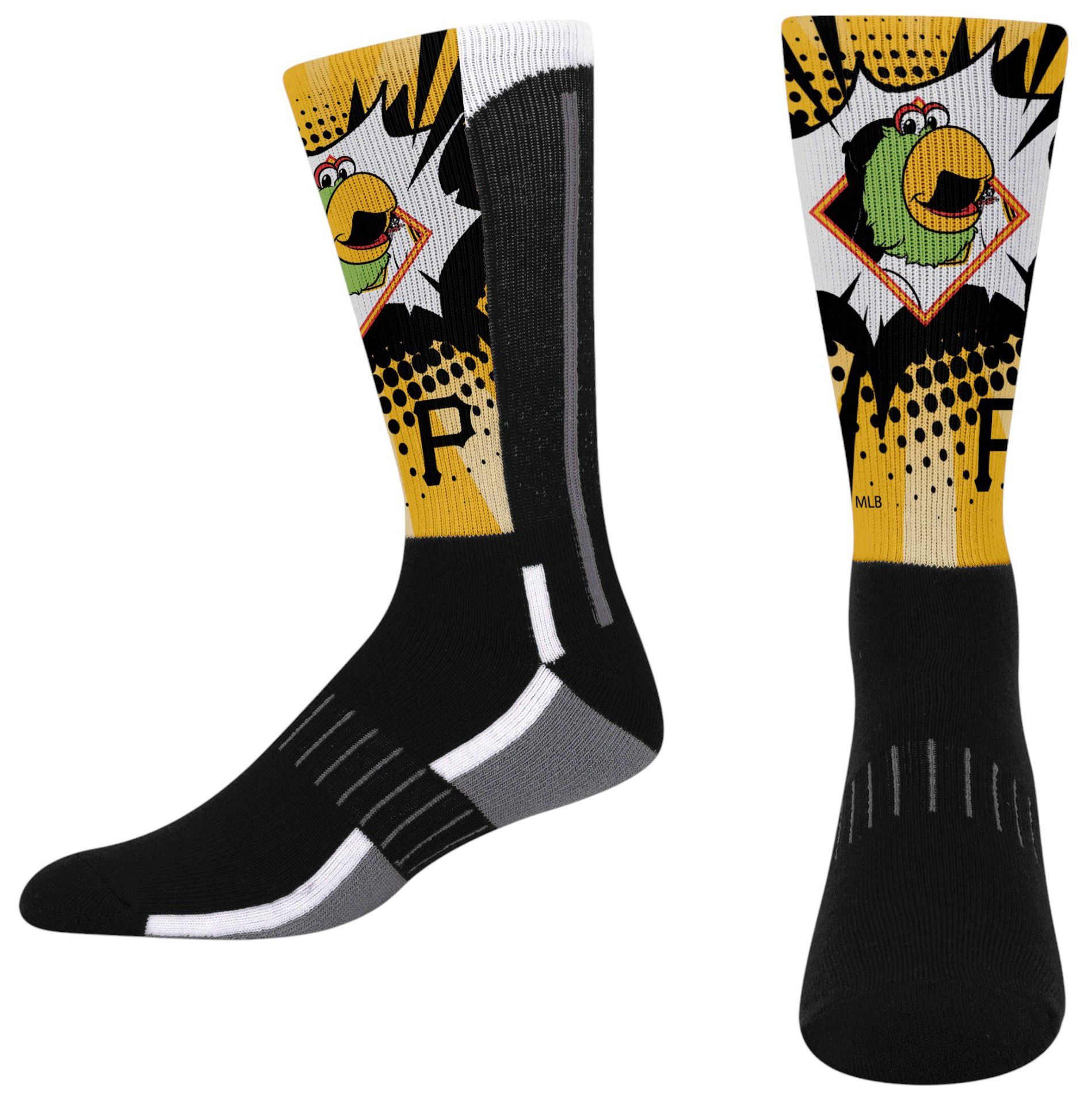 For Bare Feet Youth Pittsburgh Pirates Mascot Kapow Socks