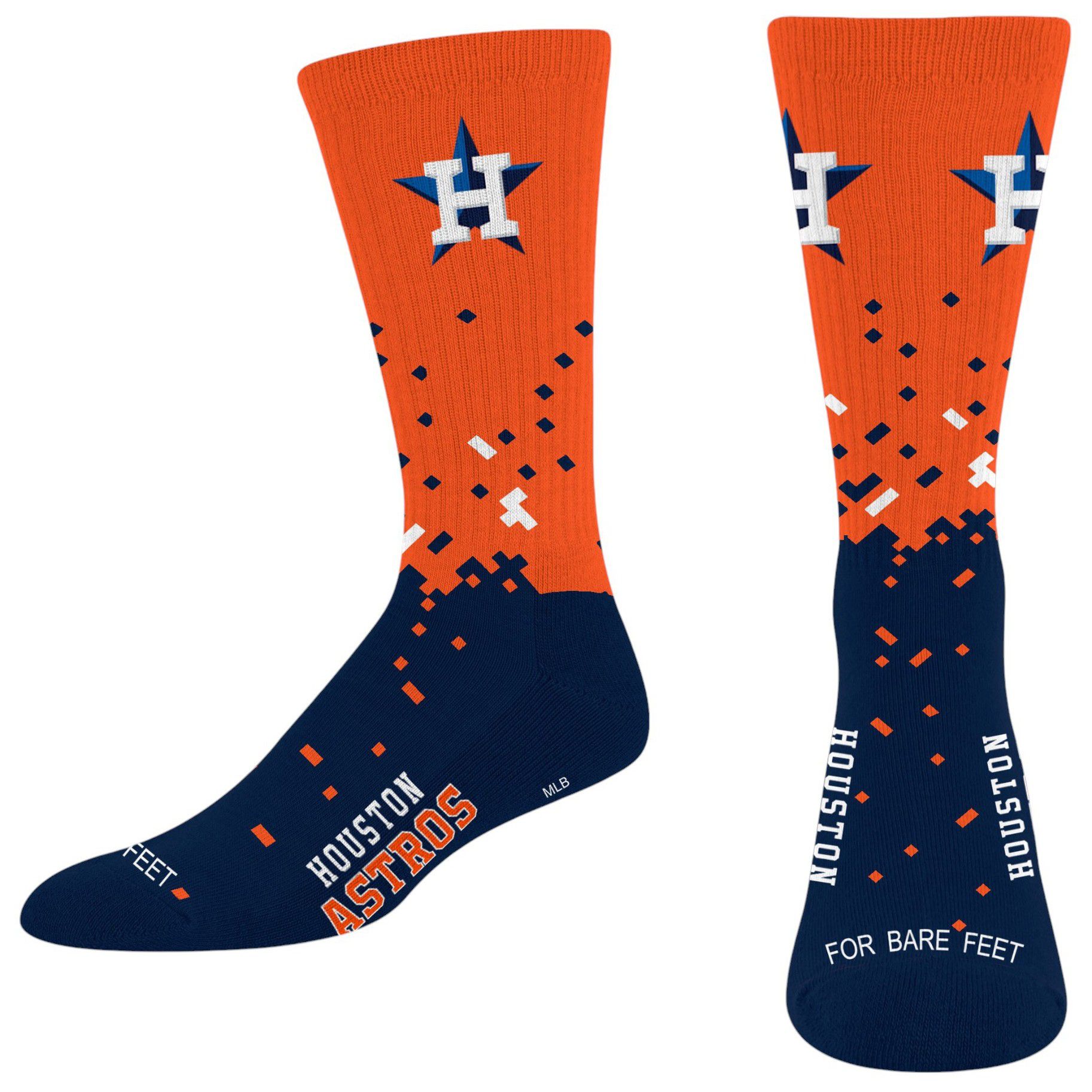 For Bare Feet Adult Houston Astros Socks