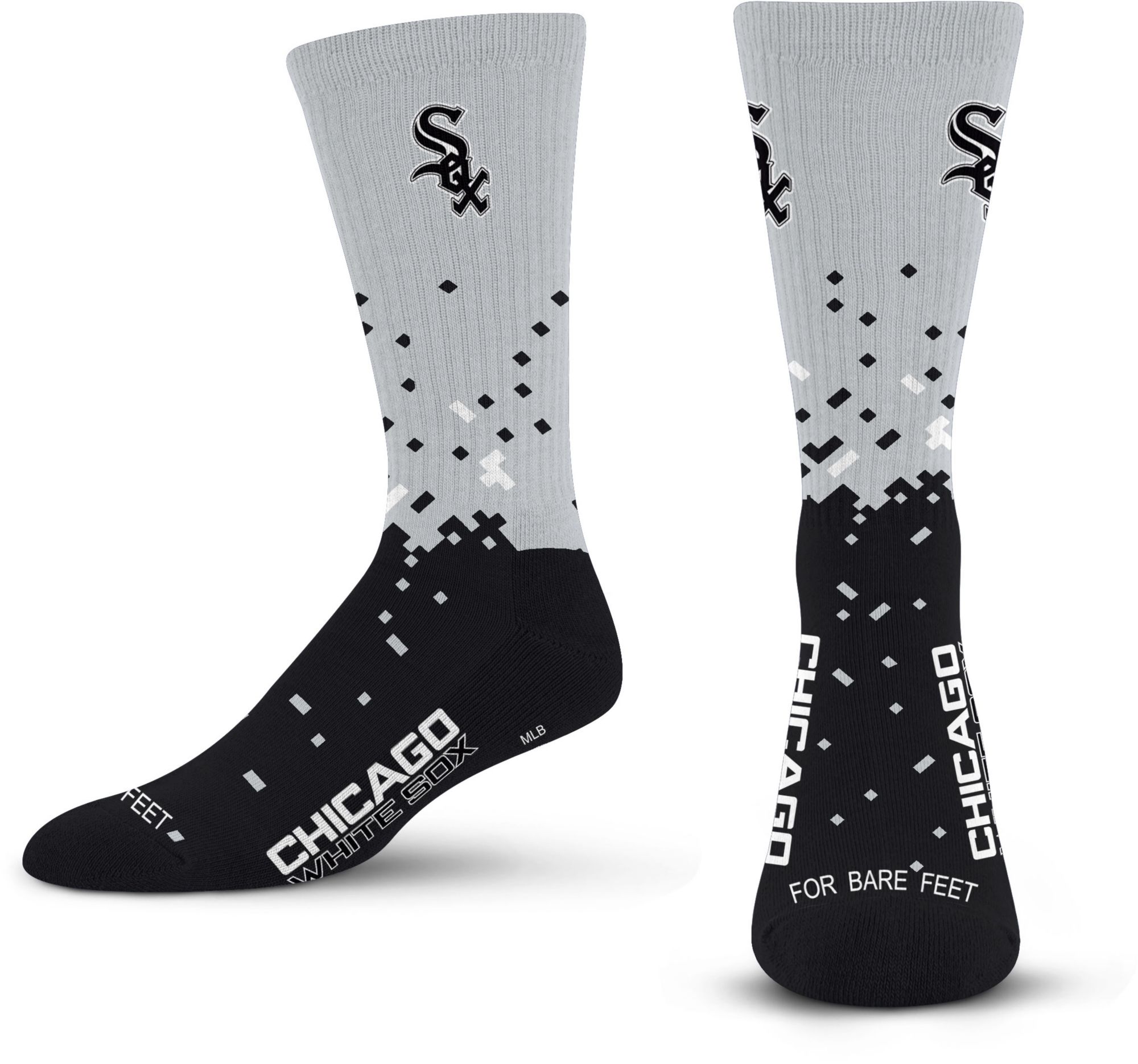 For Bare Feet Adult Chicago White Sox Spray Zone Socks