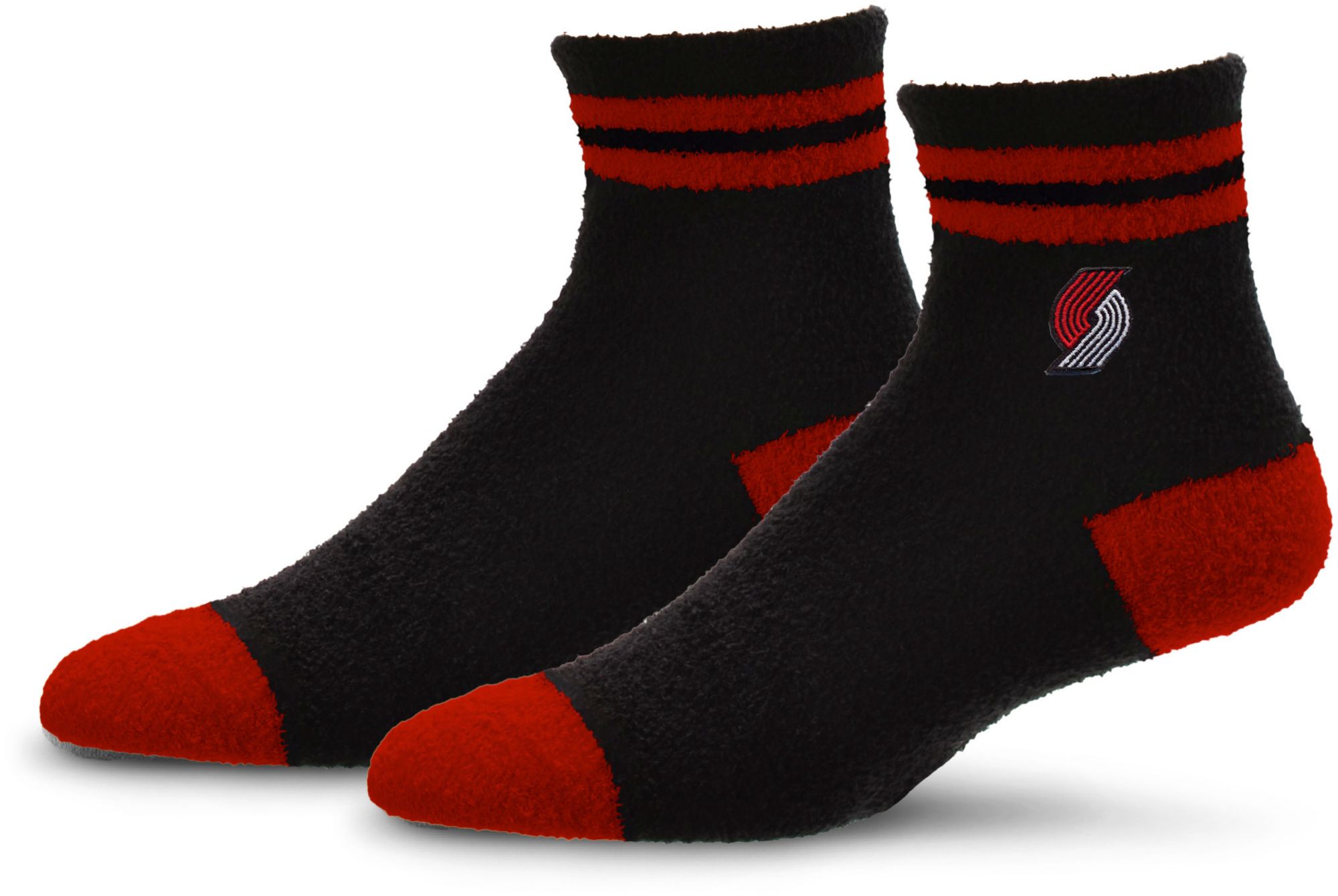 For Bare Feet Adult Portland Trail Blazers Stripe Cozy Socks