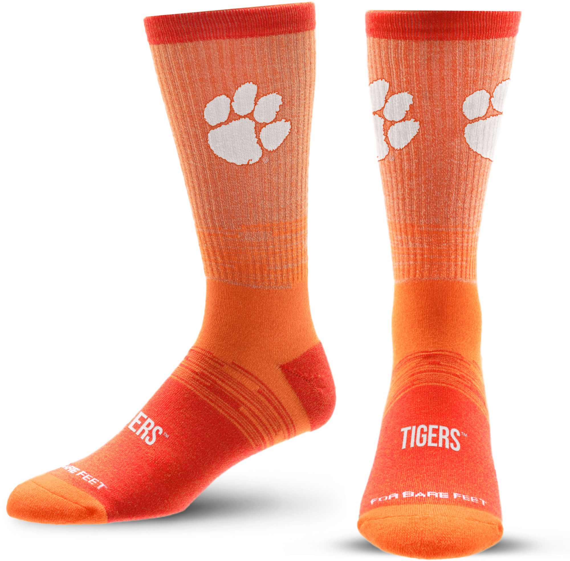 For Bare Feet Adult Clemson Tigers Team Tonal Socks