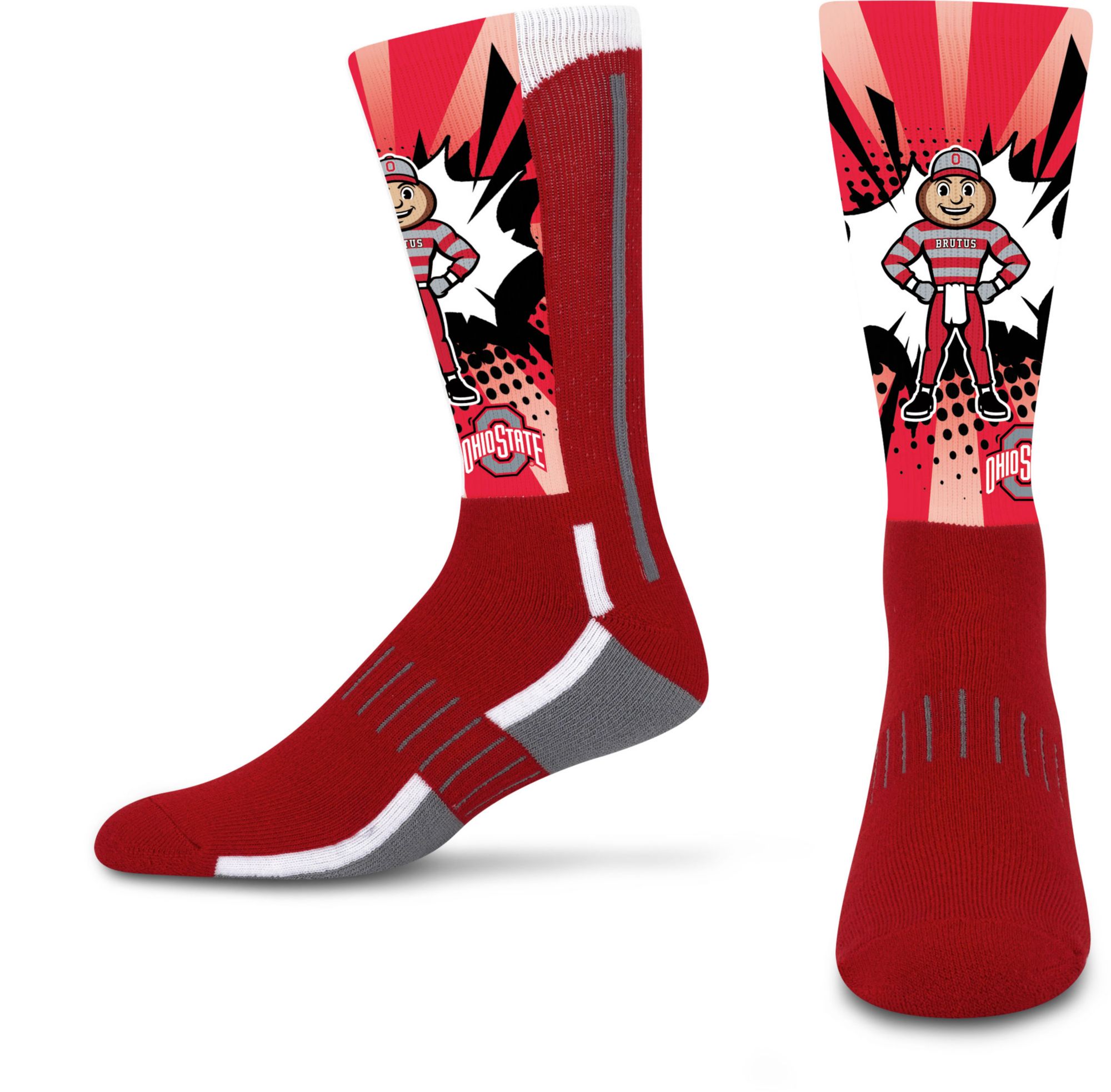 For Bare Feet Youth Ohio State Buckeyes Mascot Socks