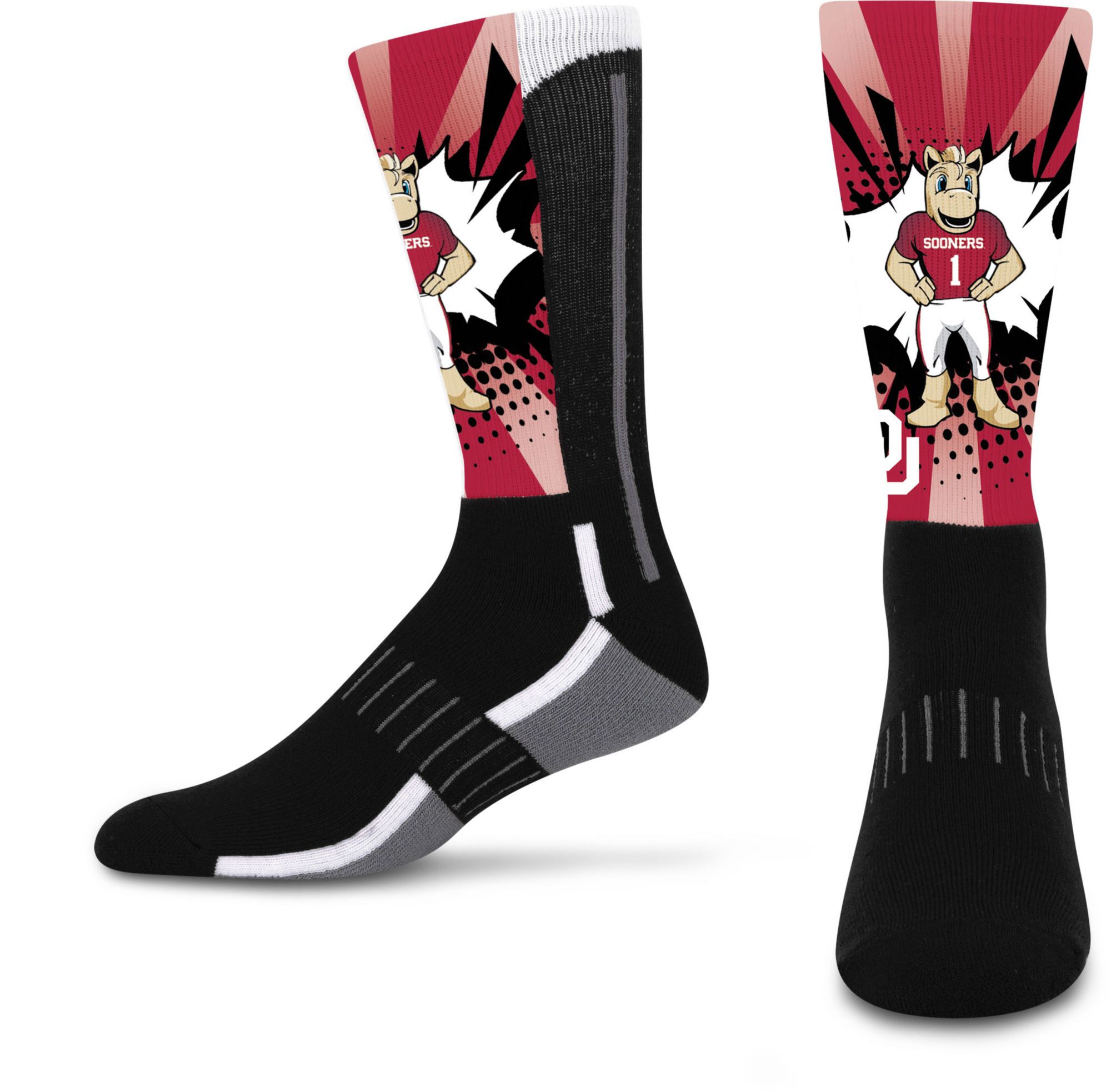 For Bare Feet Youth Oklahoma Sooners Mascot Socks