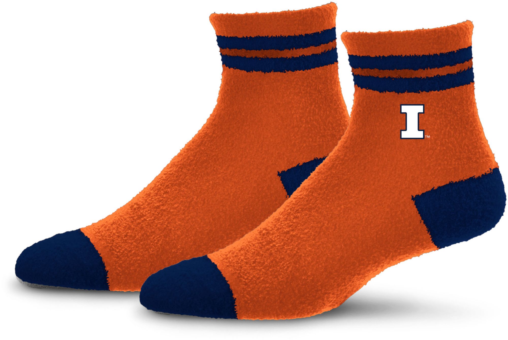 For Bare Feet Adult Illinois Fighting Illini Stripe Cozy Socks
