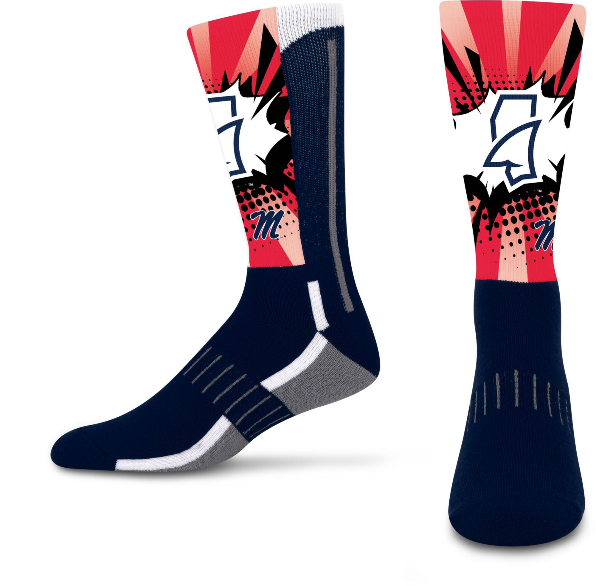 For Bare Feet Youth Ole Miss Rebels Mascot Socks