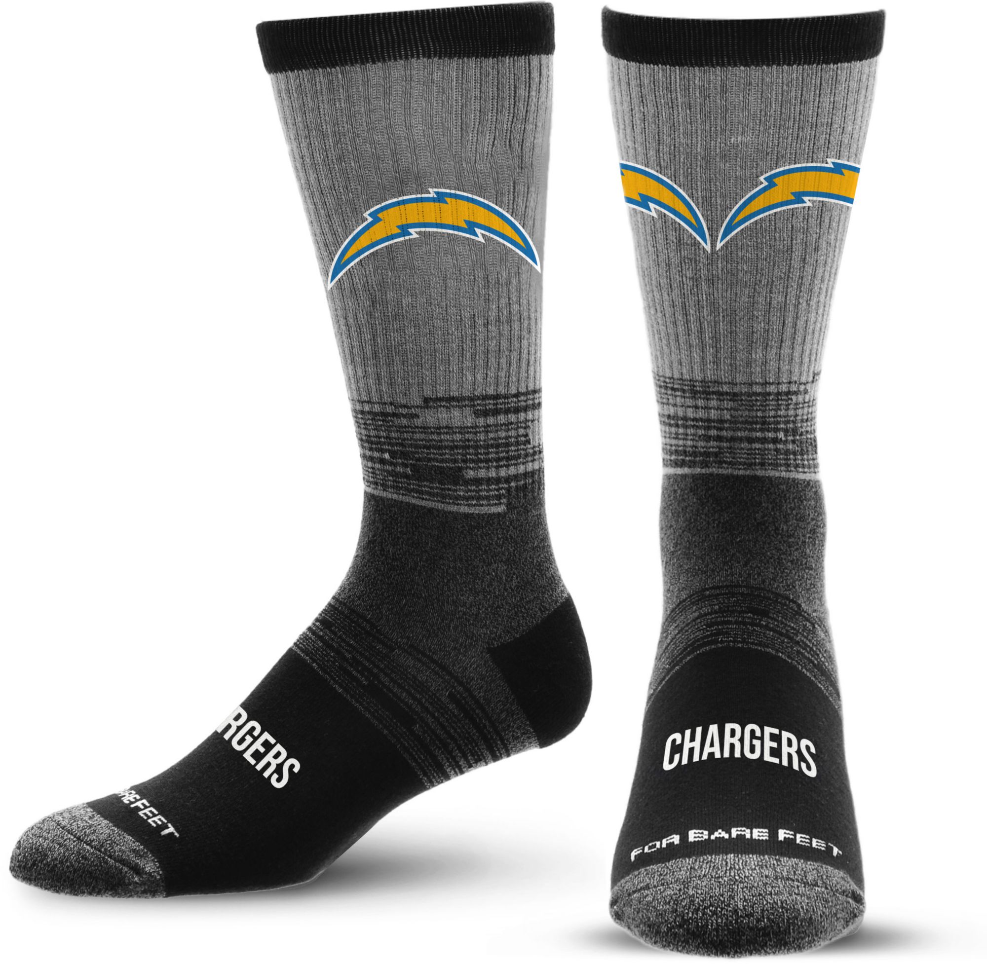For Bare Feet Adult Los Angeles Chargers Team Tonal Socks