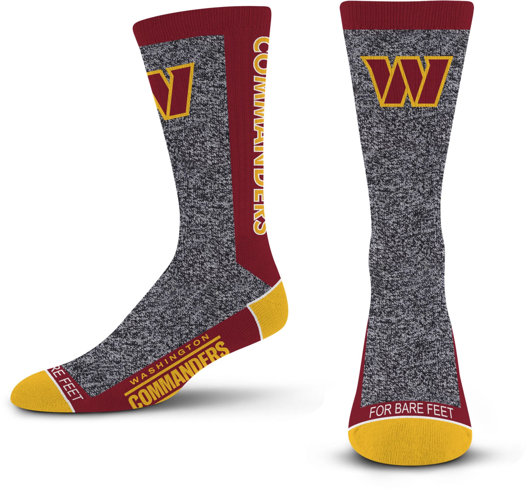 For Bare Feet Adult Washington Commanders Marble MVP Socks