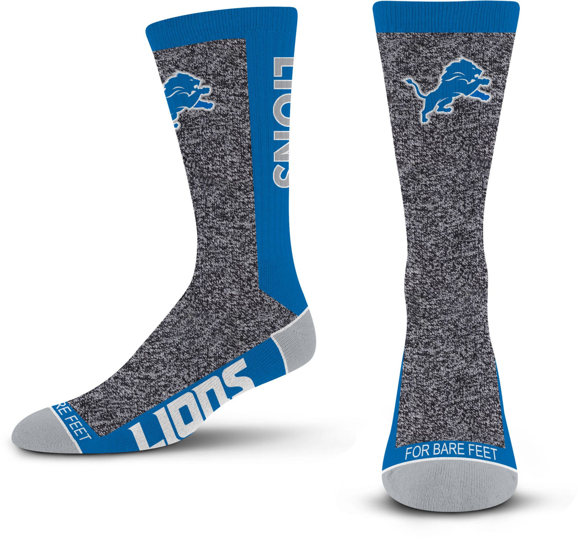 For Bare Feet Adult Detroit Lions Marble MVP Socks