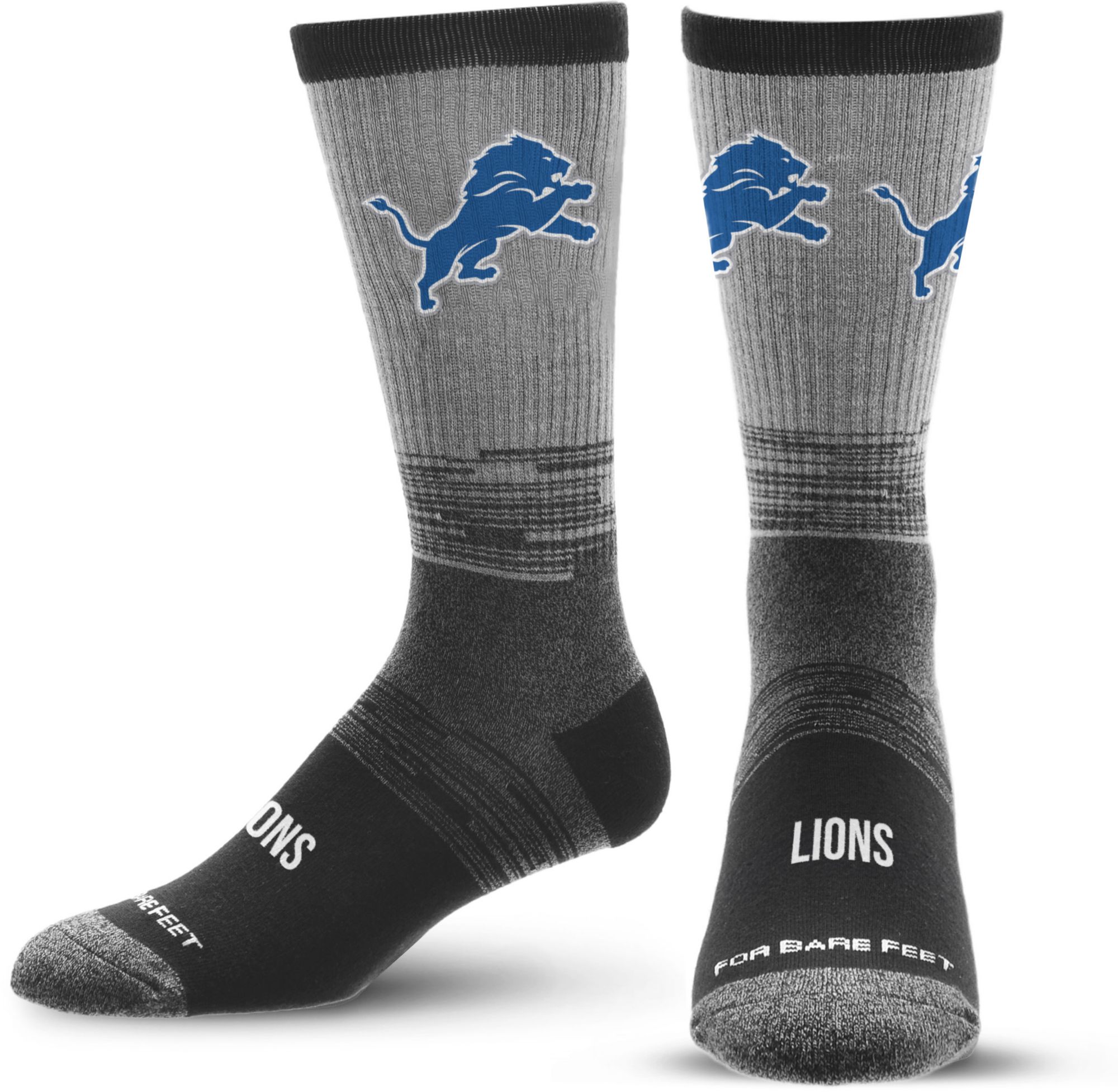 For Bare Feet Adult Detroit Lions Team Tonal Socks