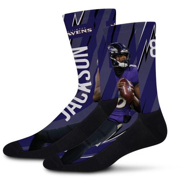 For Bare Feet Youth Baltimore Ravens Energy Socks