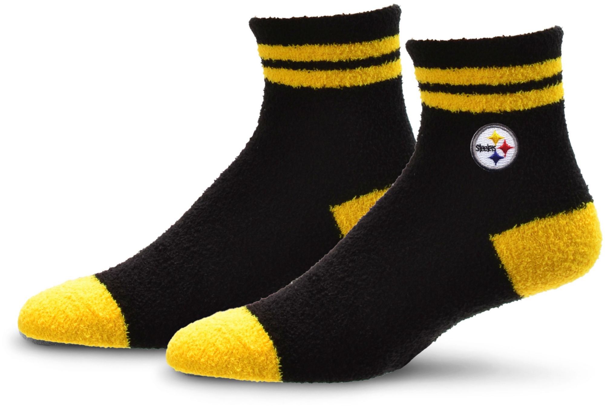 For Bare Feet Adult Pittsburgh Steelers Stripe Cozy Socks