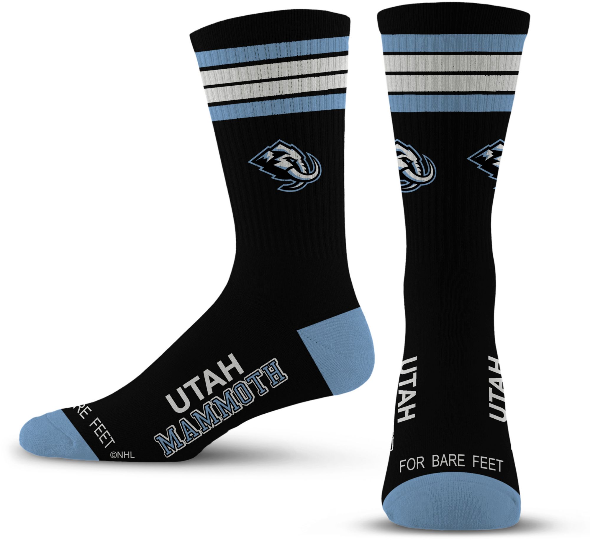 For Bare Feet Utah Mammoth 4-Stripe Deuce Socks