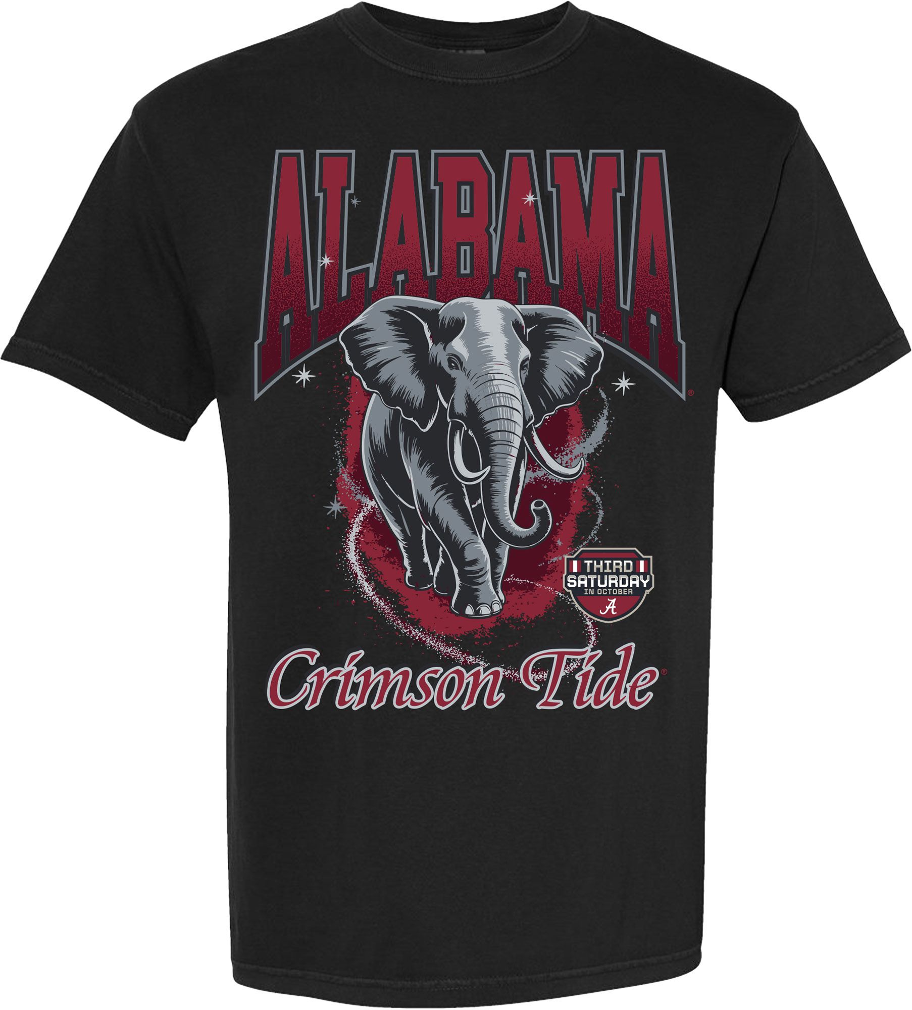 Something Inked Adult Alabama Crimson Tide 'Third Saturday' Elephant Black T-Shirt