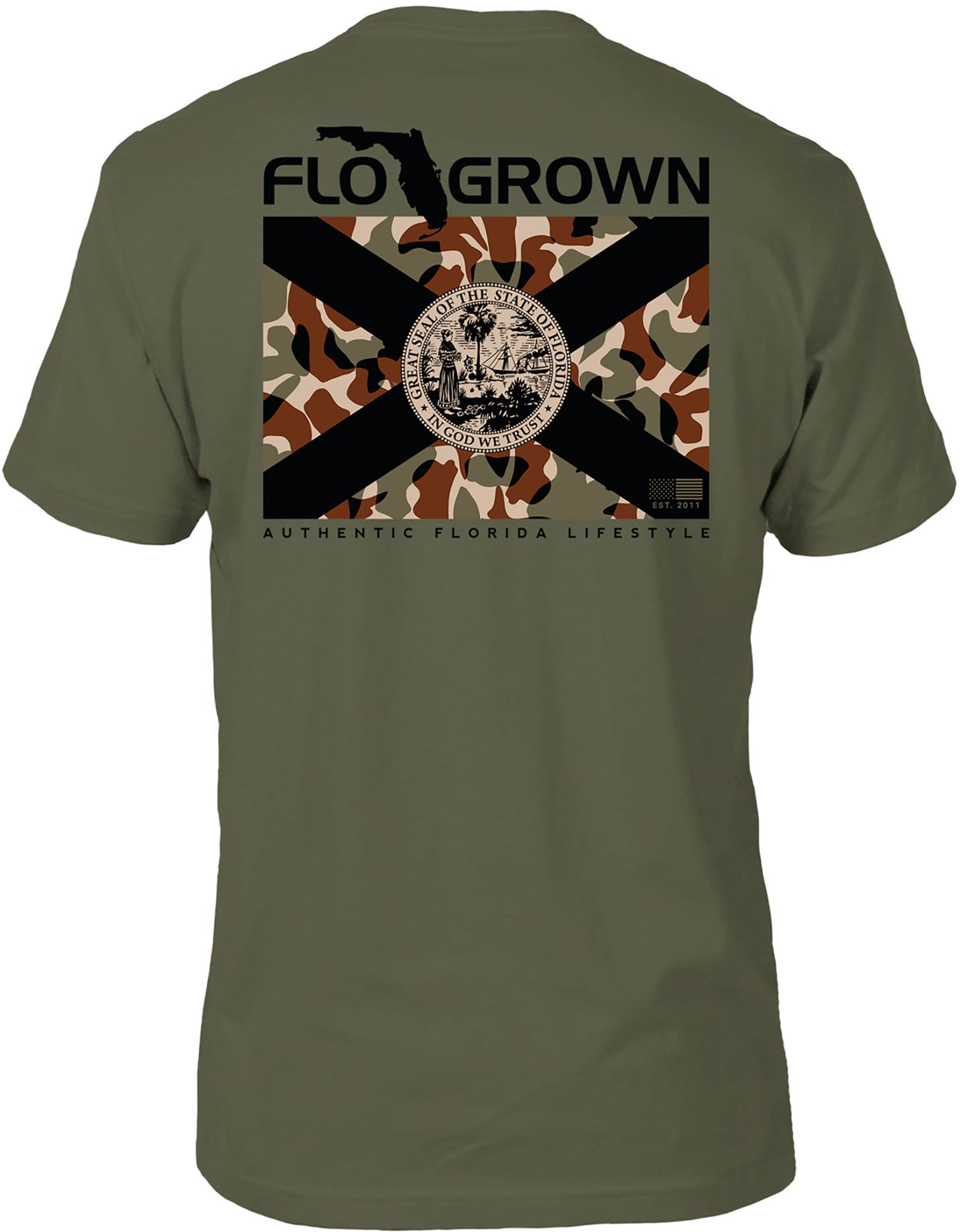 FloGrown Men's Outdoor Camo Short Sleeve T-Shirt