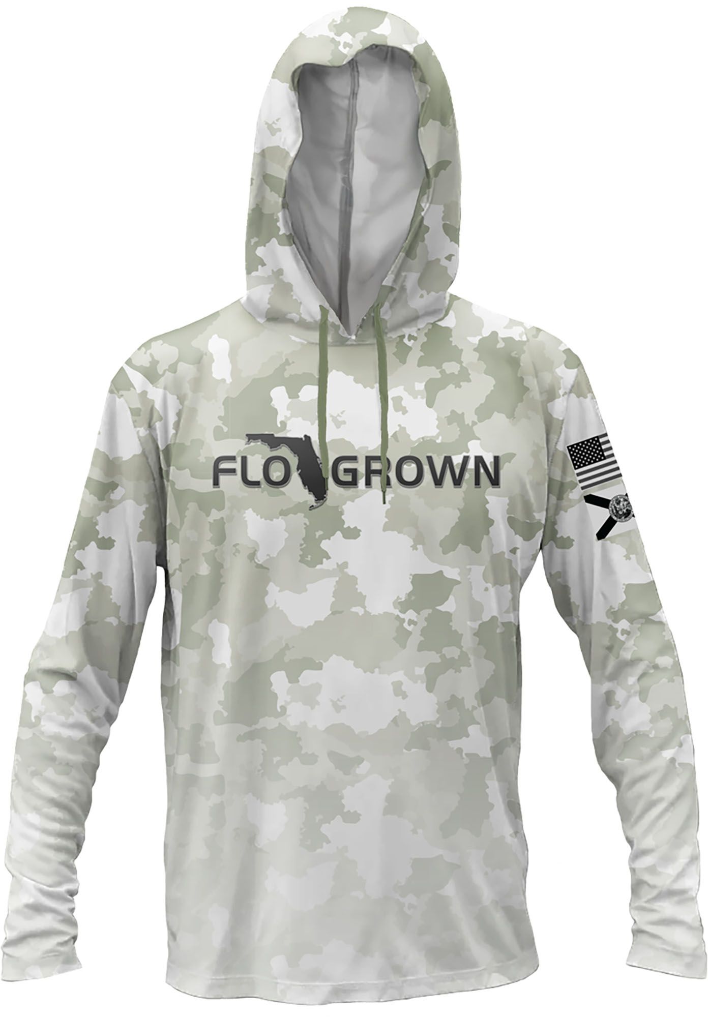 FloGrown Men's Green Mist Camo Hoodie