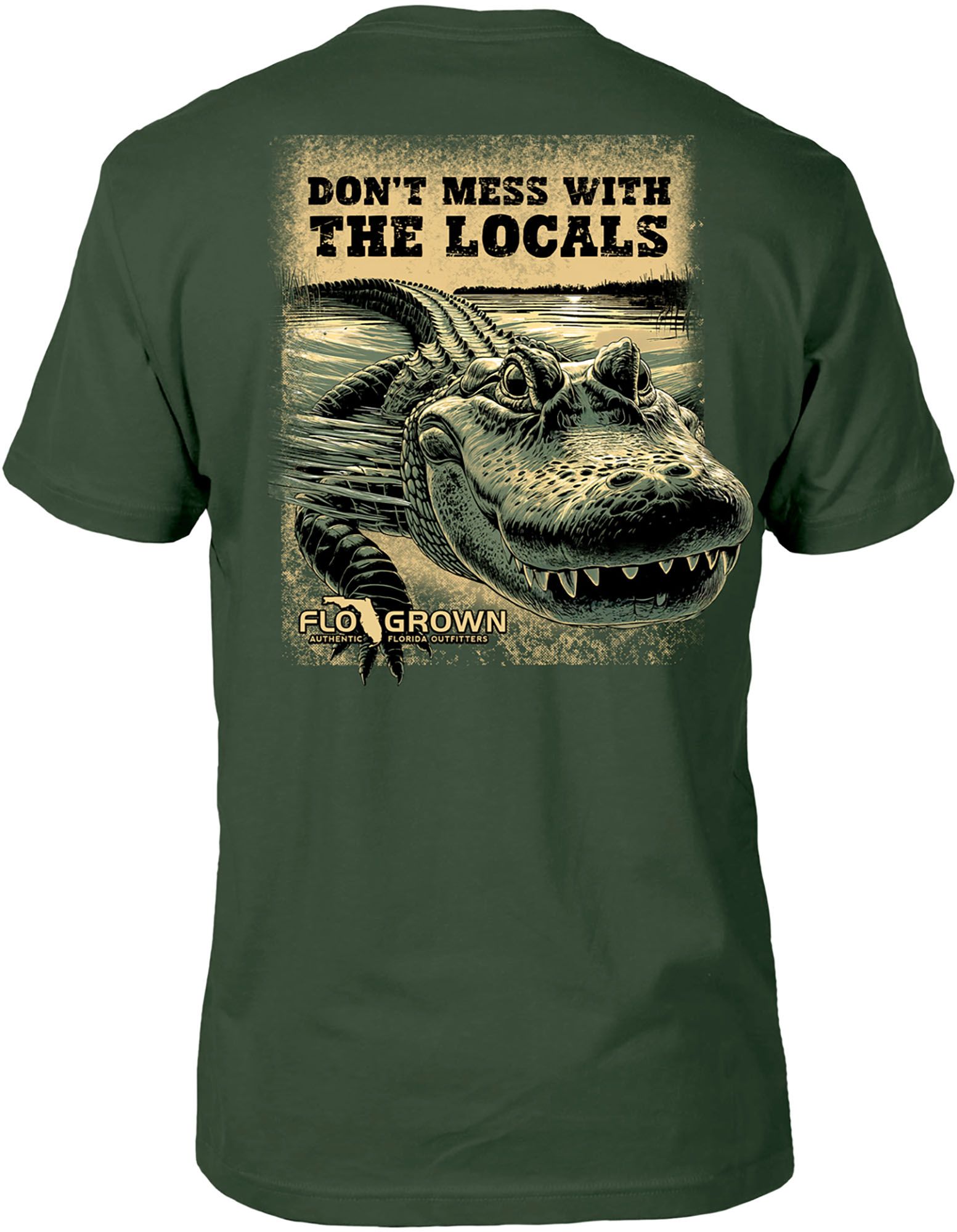 FloGrown Men's Up Close Gator Short Sleeve T-Shirt