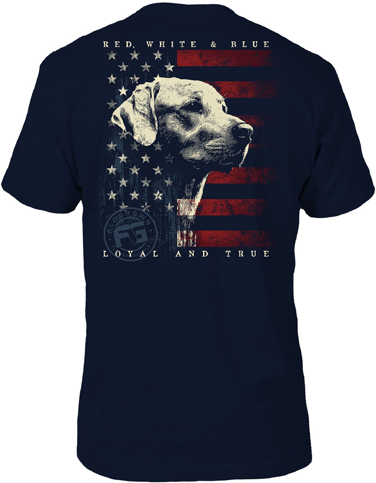 FloGrown Men's US Dog Portrait Short Sleeve T-Shirt