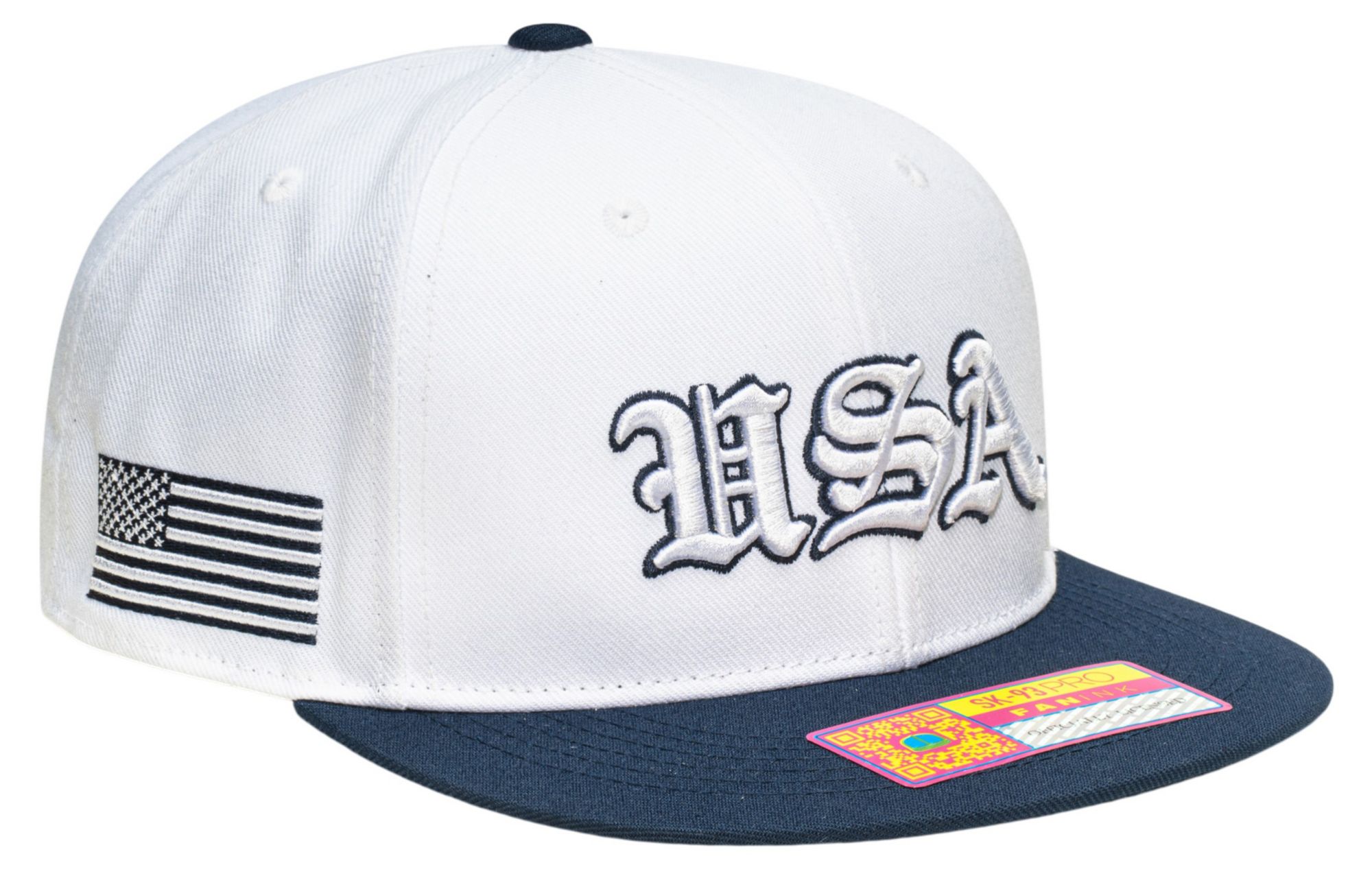 Fan Ink Adult USMNT 2026 White Ol' English Adjustable Hat